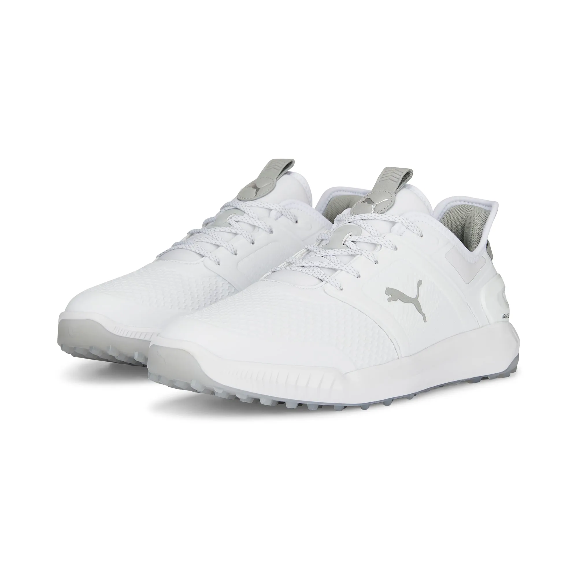 IGNITE ELEVATE Spikeless Golf Shoes | Puma White / Puma Silver