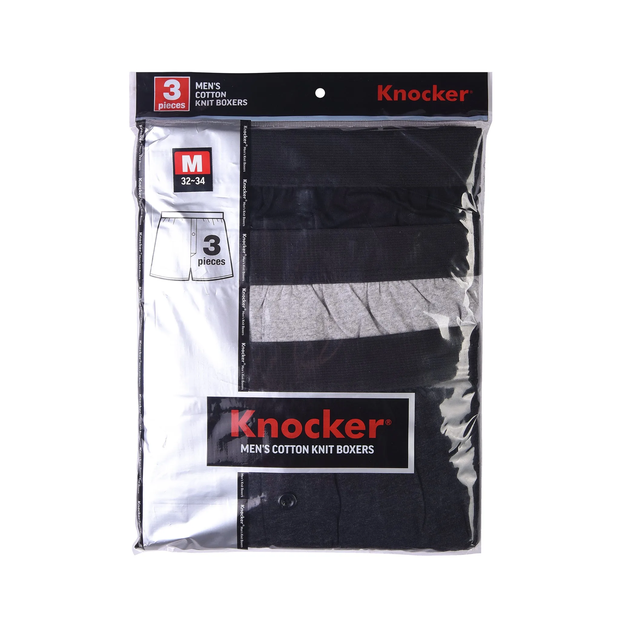 KNOCKER MEN'S COTTON KNIT BOXERS (TB6000)