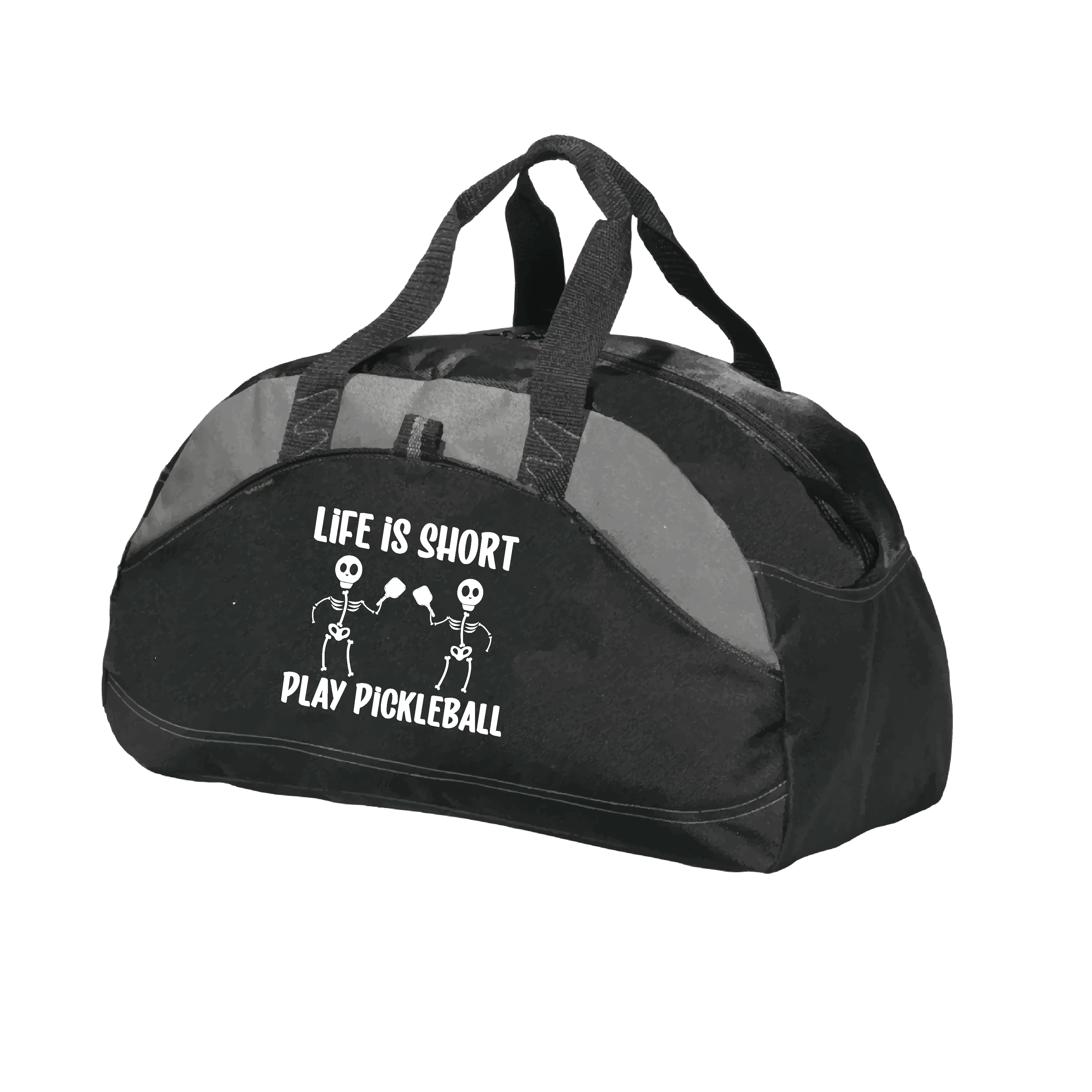 Life is Short Skeletons | Pickleball Sports Duffel | Medium Size Court Bag