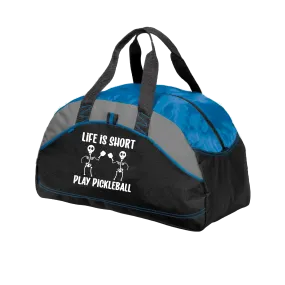 Life is Short Skeletons | Pickleball Sports Duffel | Medium Size Court Bag