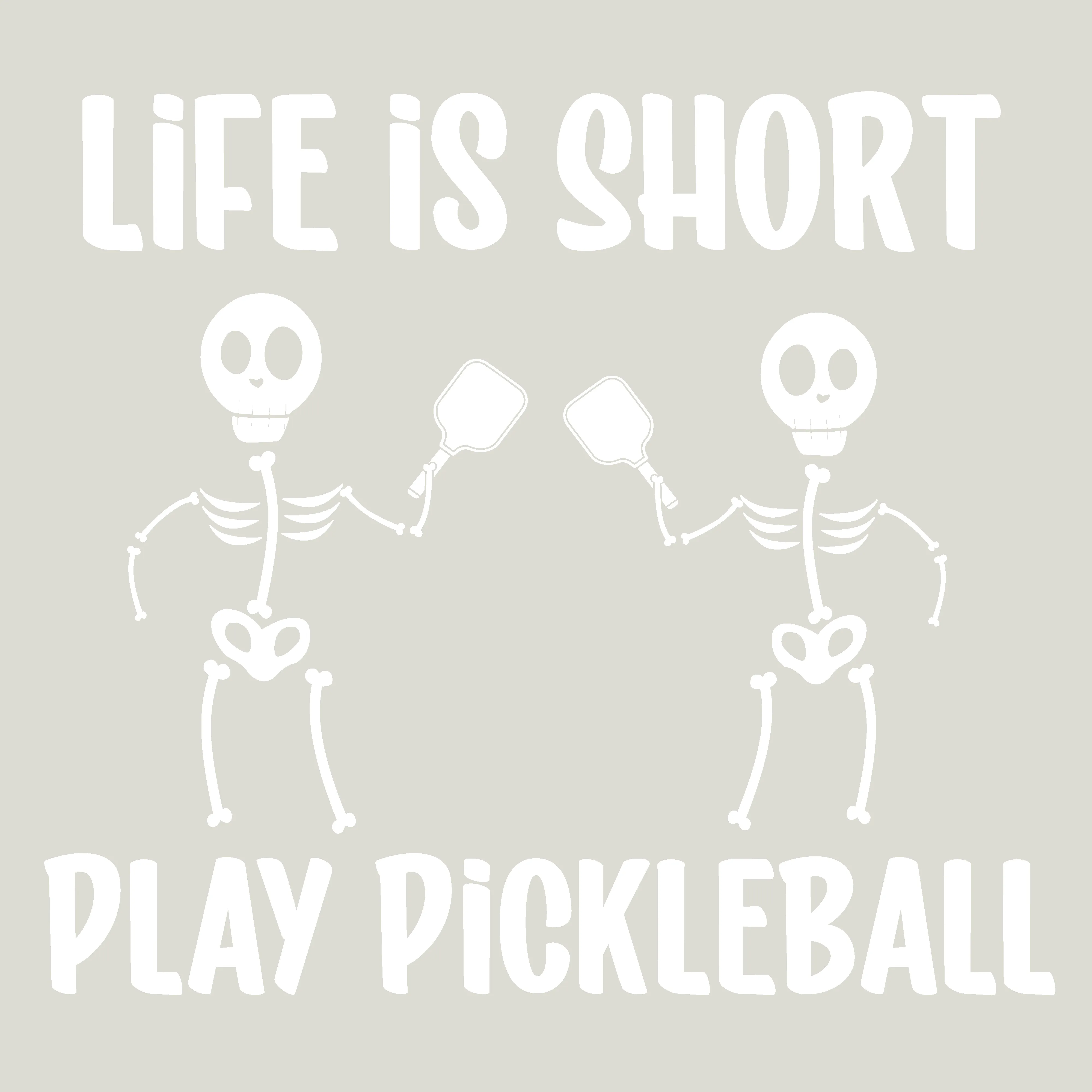 Life is Short Skeletons | Pickleball Sports Duffel | Medium Size Court Bag