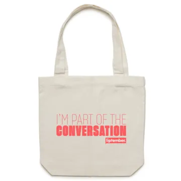 Liptember Canvas Tote Bag