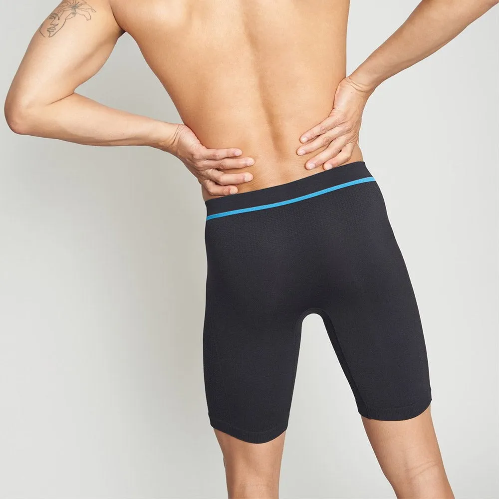 Men's Long Running Boxers - Black (Multibuy x3)