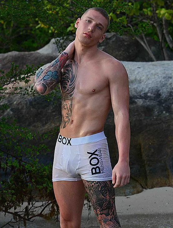 Mens White Boxers