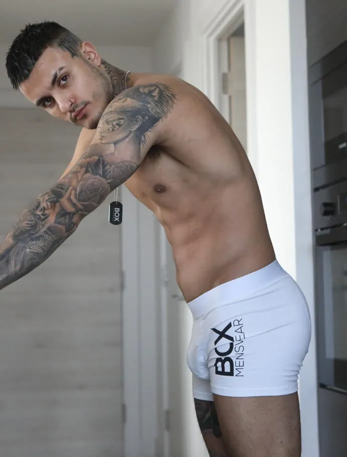 Mens White Boxers