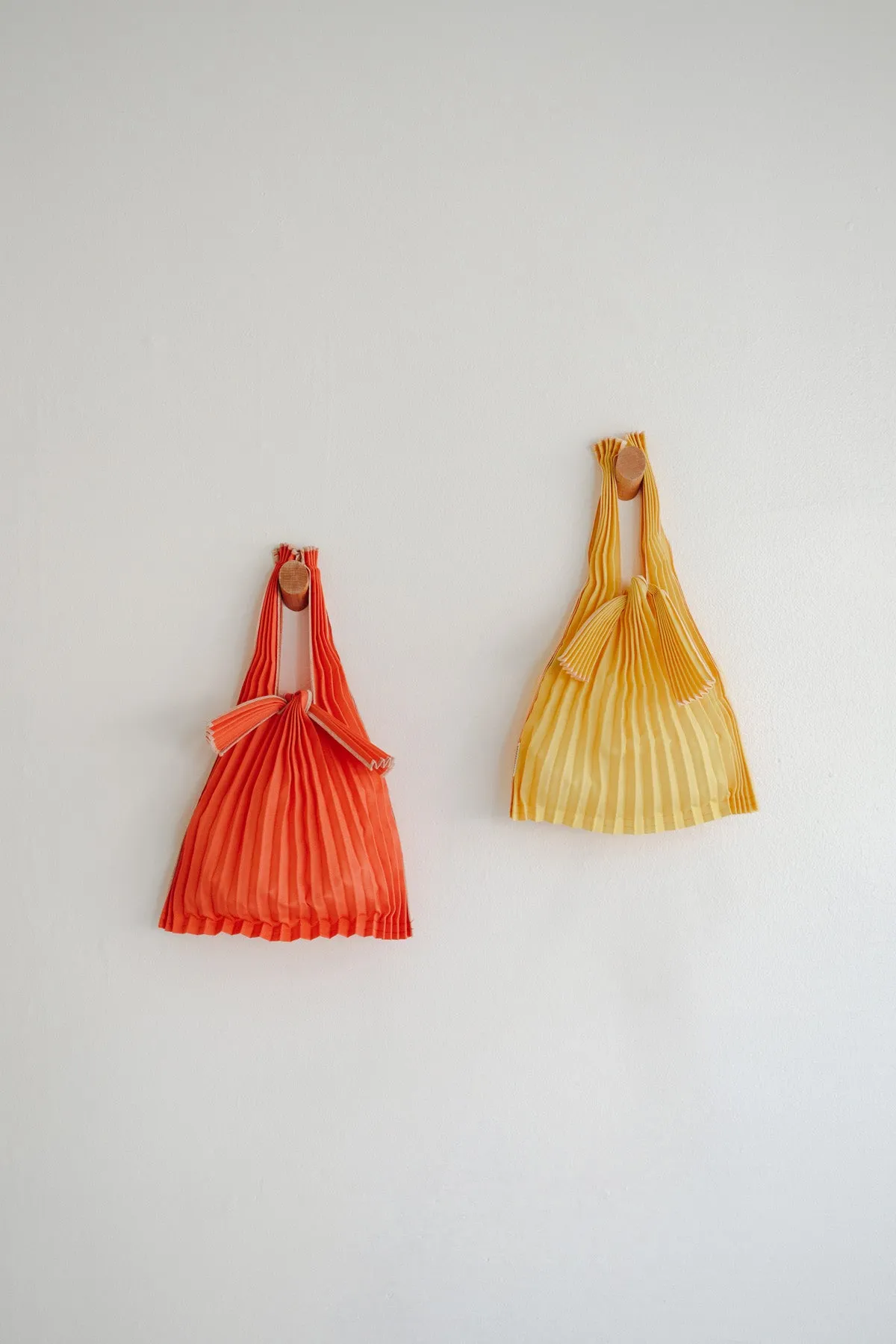 Mini Pleated Tote Bag - Yellow