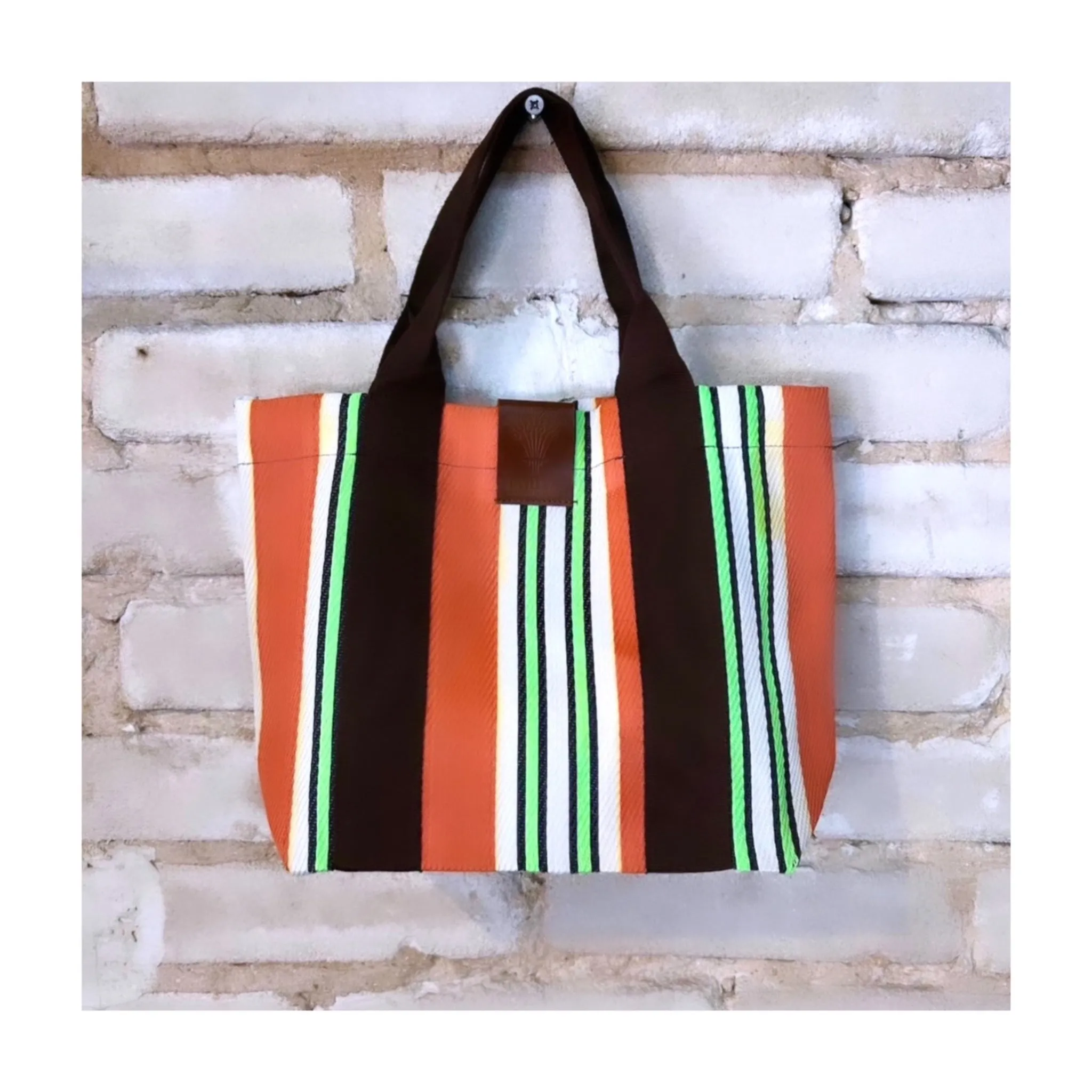 Mini Stripped Tote Bag