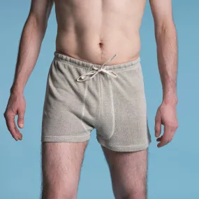 MOZART 100% Organic Linen Knit Boxers (OC Thread, No Polyester, No Nylon, No Synthetics) (Organic Elastic Option, 100% Biodegradable)