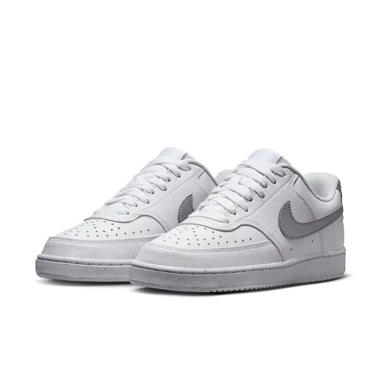 Nike Women's Court Vision Low Shoes - White / Metallic Silver