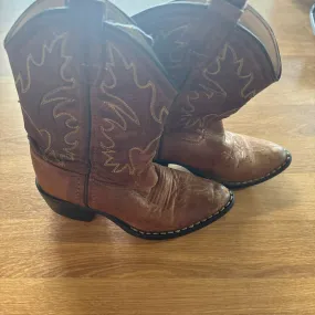 Old West Brown Cowboy Boots - 10