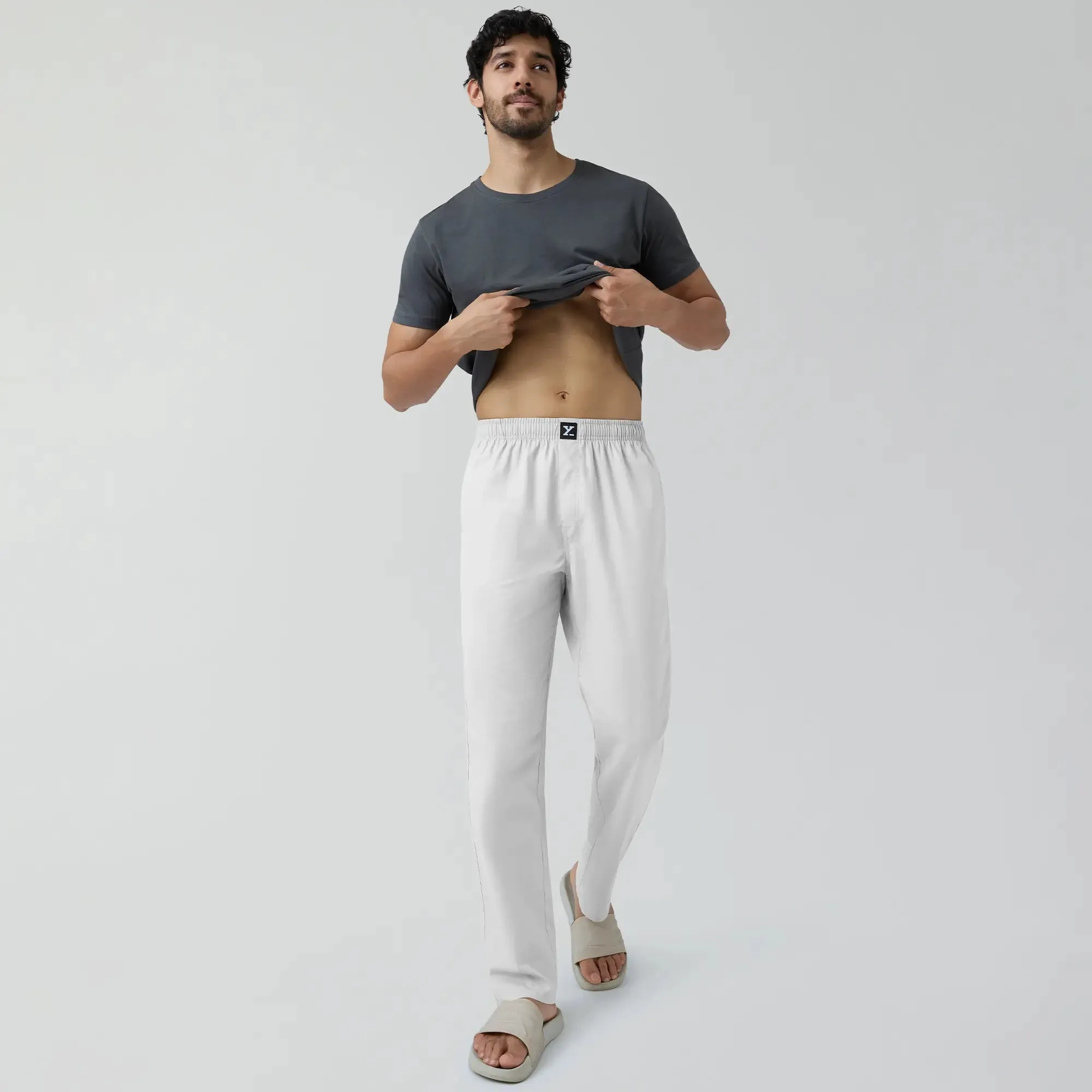 Pace Cotton Pyjamas Polar White