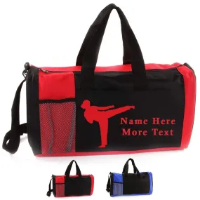 Personalized Kid's Sports Duffel Bag - Karate Girl