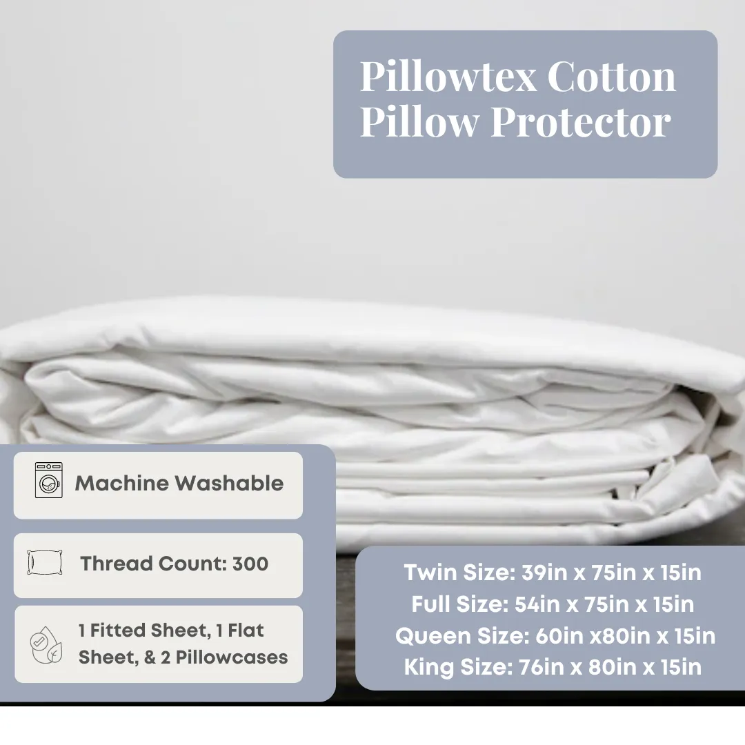 Pillowtex Hotel Sheet Set | Wrinkle Resistant Cotton Blend