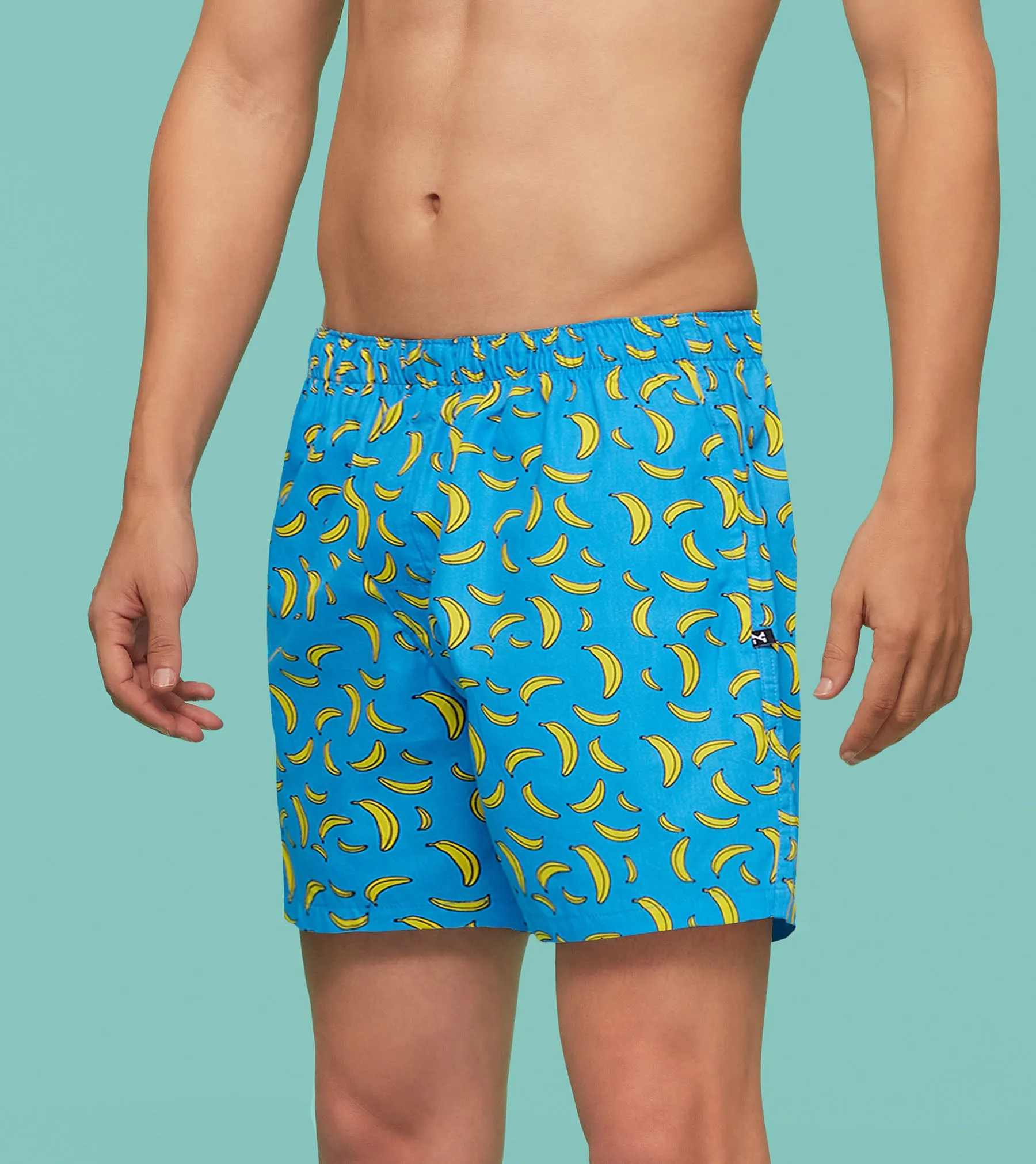 Remix Cotton Boxers Banana Blue