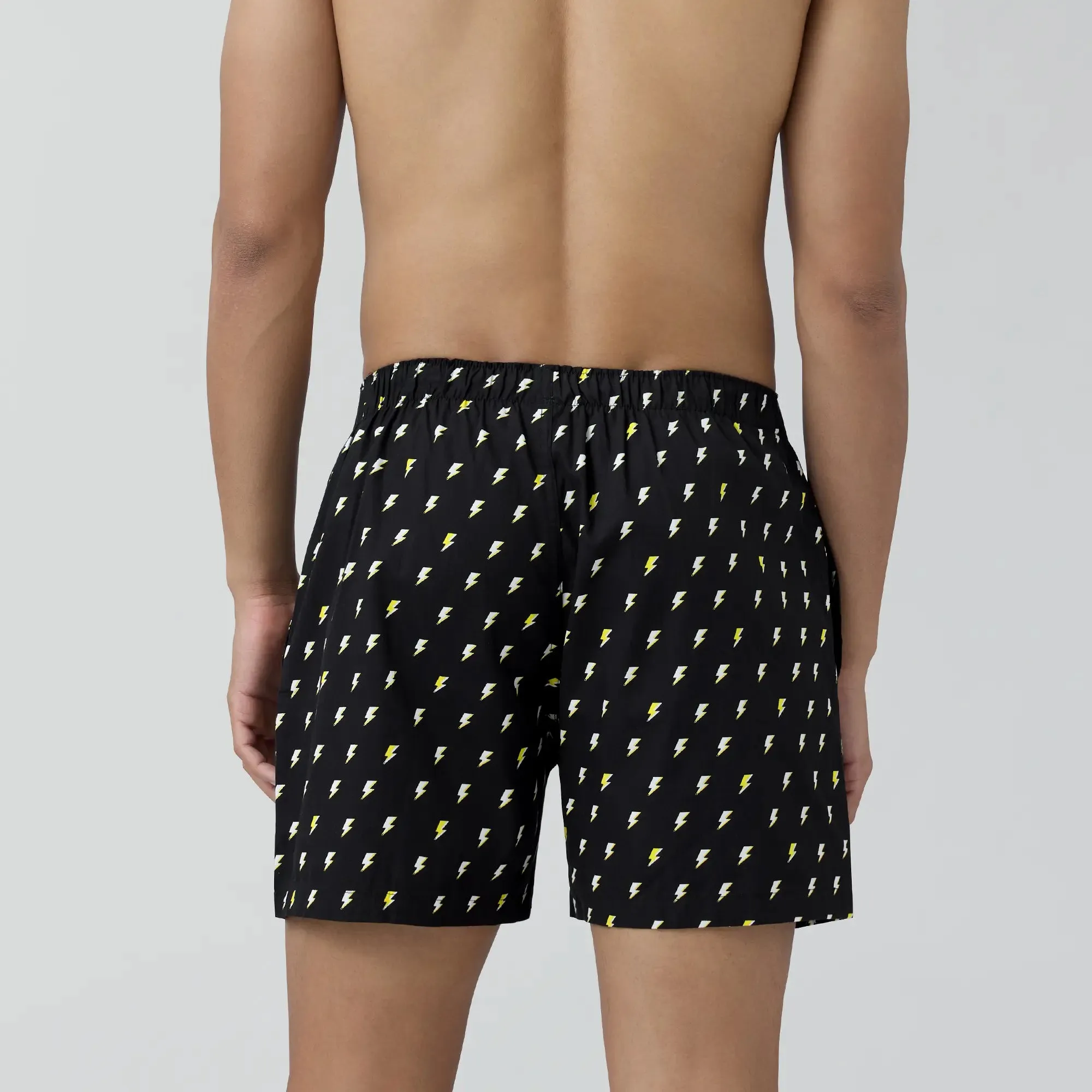 Remix Cotton Boxers Lightning Black