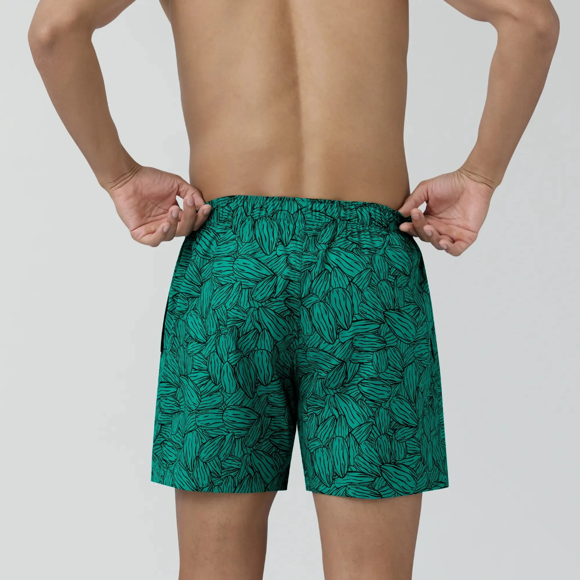 Remix Cotton Boxers Nutty Green