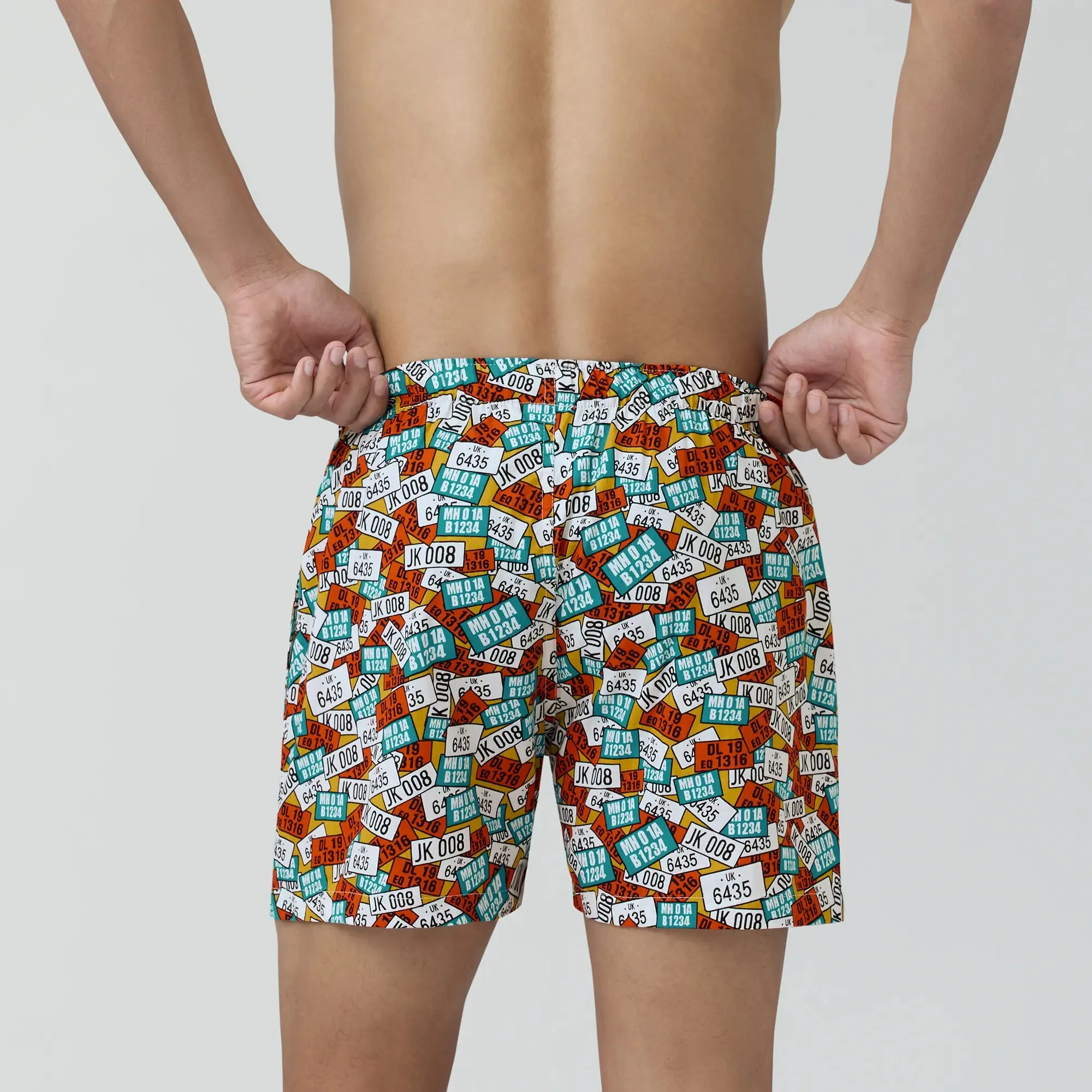 Remix Cotton Boxers Plate Orange