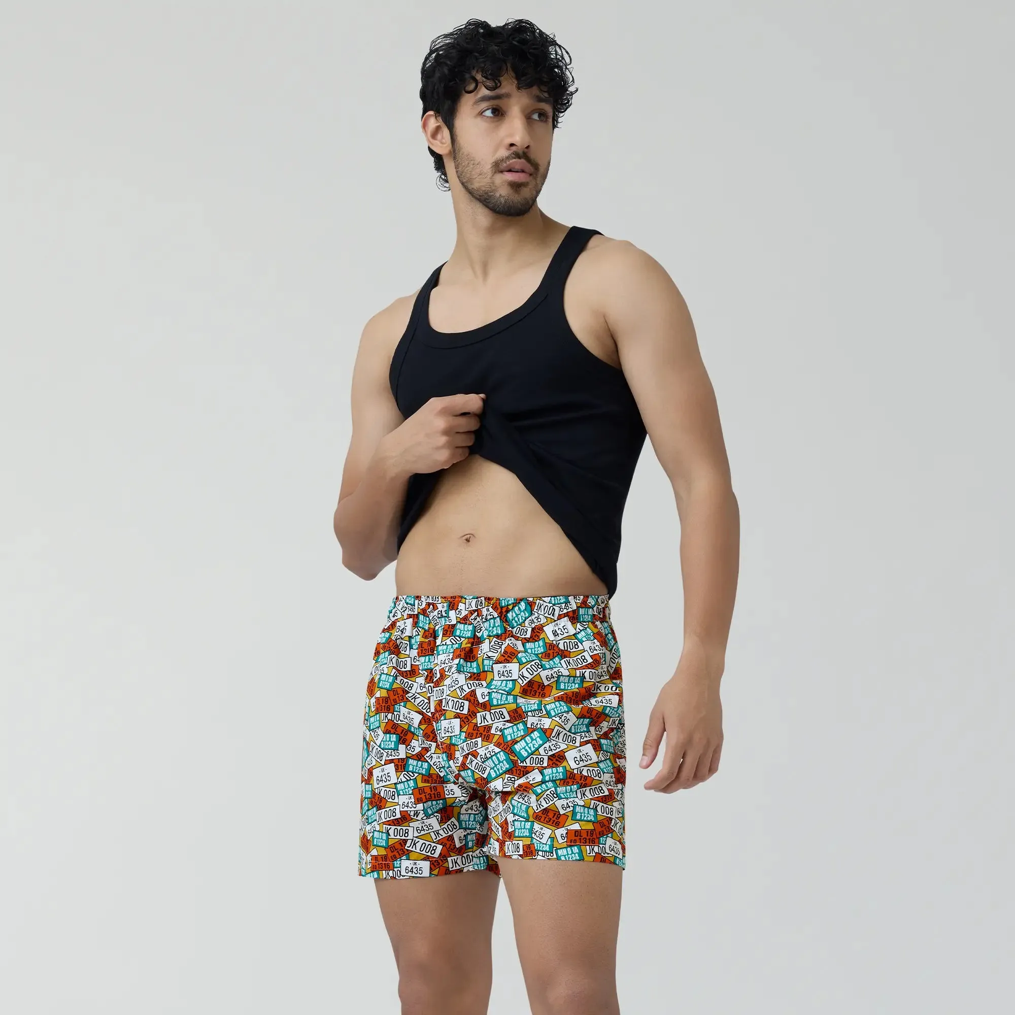 Remix Cotton Boxers Plate Orange