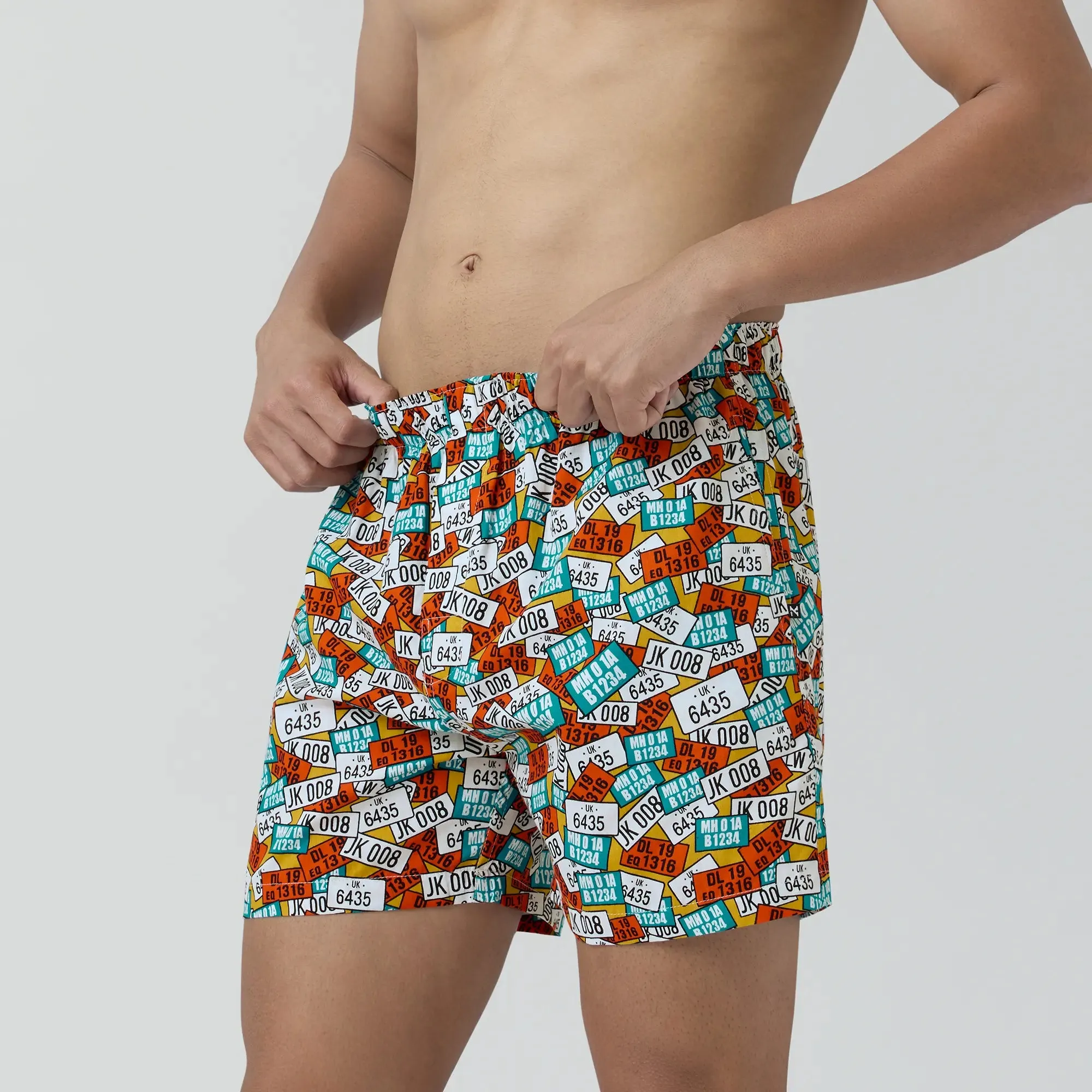 Remix Cotton Boxers Plate Orange