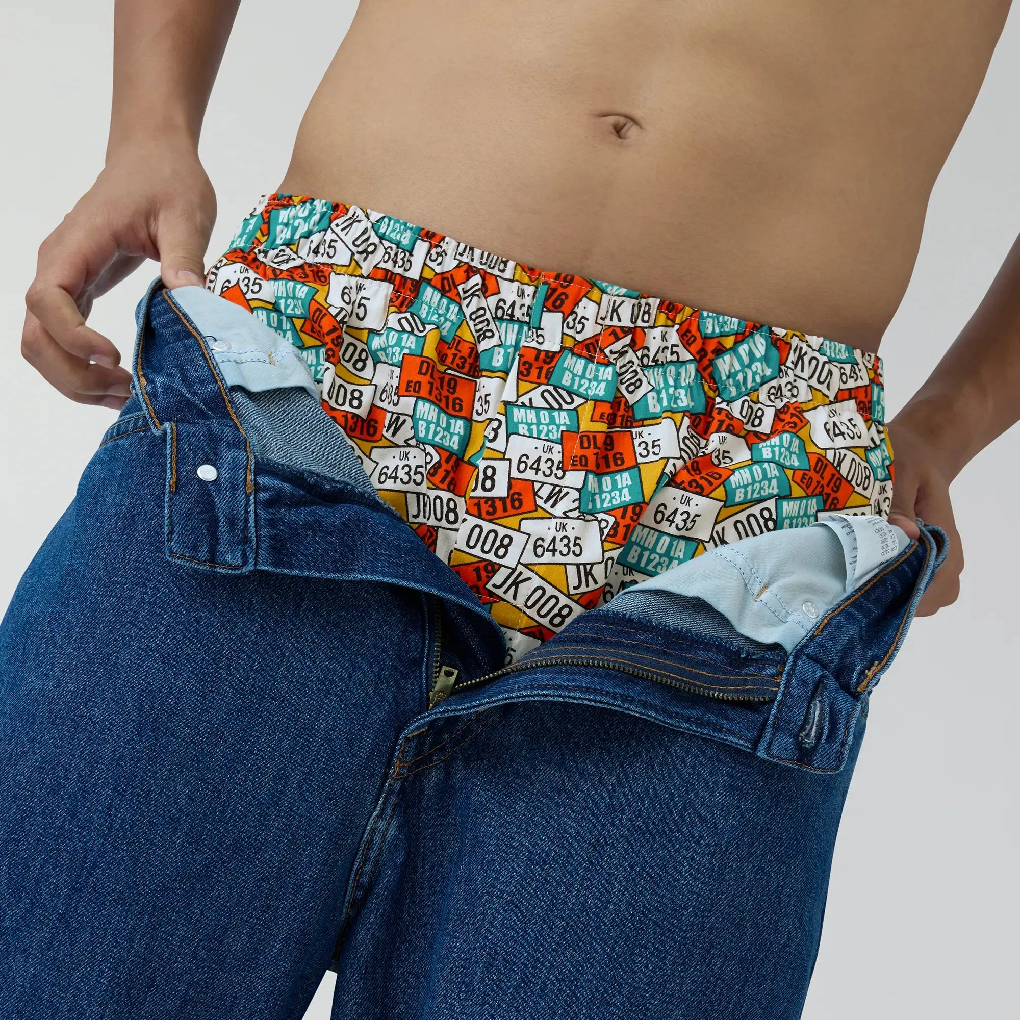 Remix Cotton Boxers Plate Orange