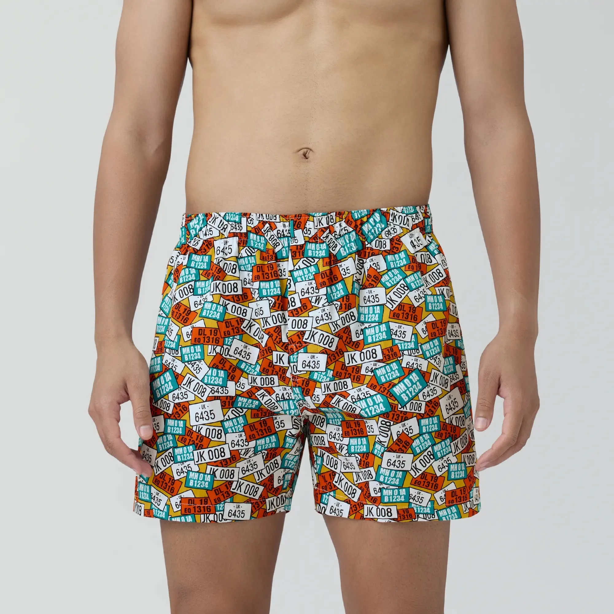 Remix Cotton Boxers Plate Orange