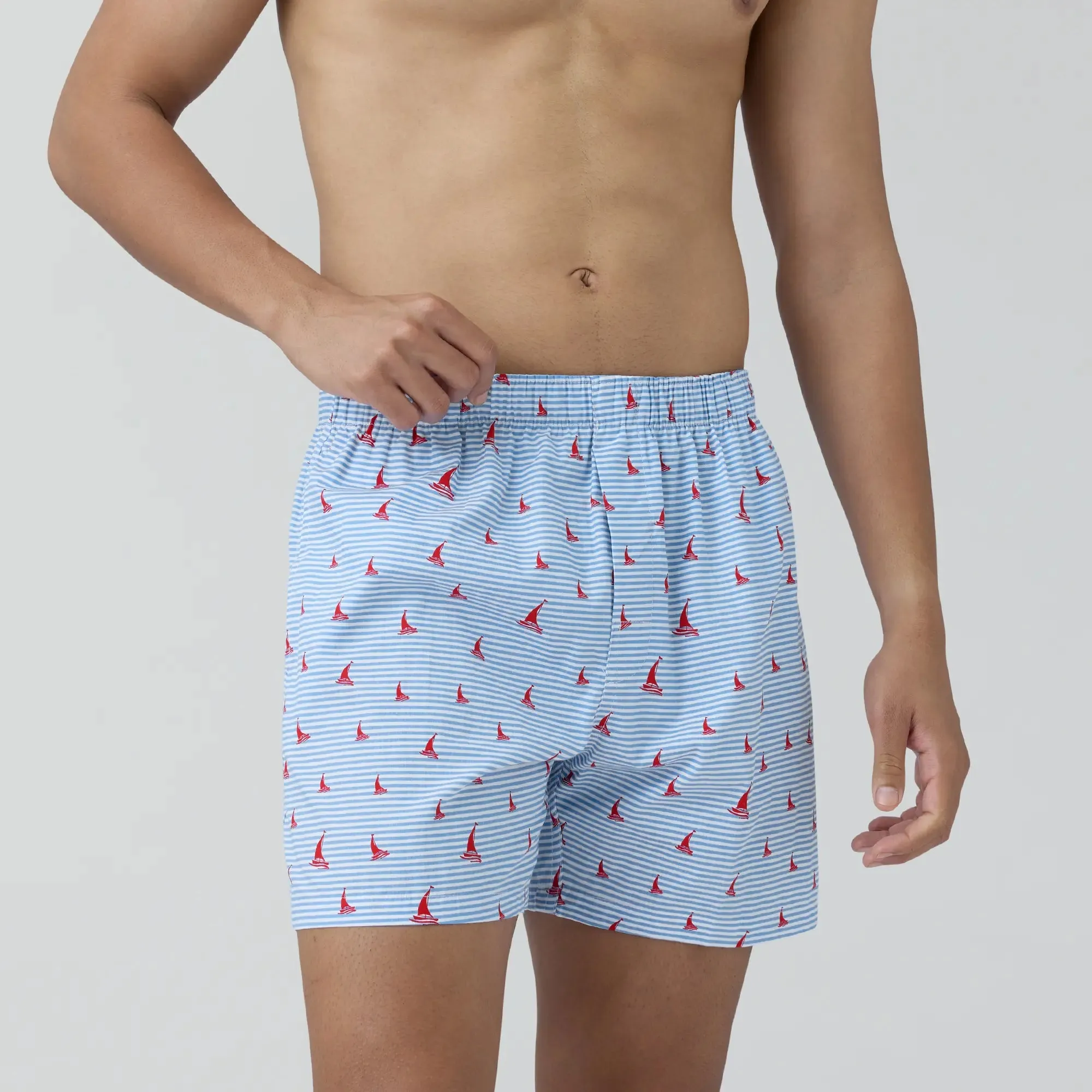 Remix Cotton Boxers Sailor Blue