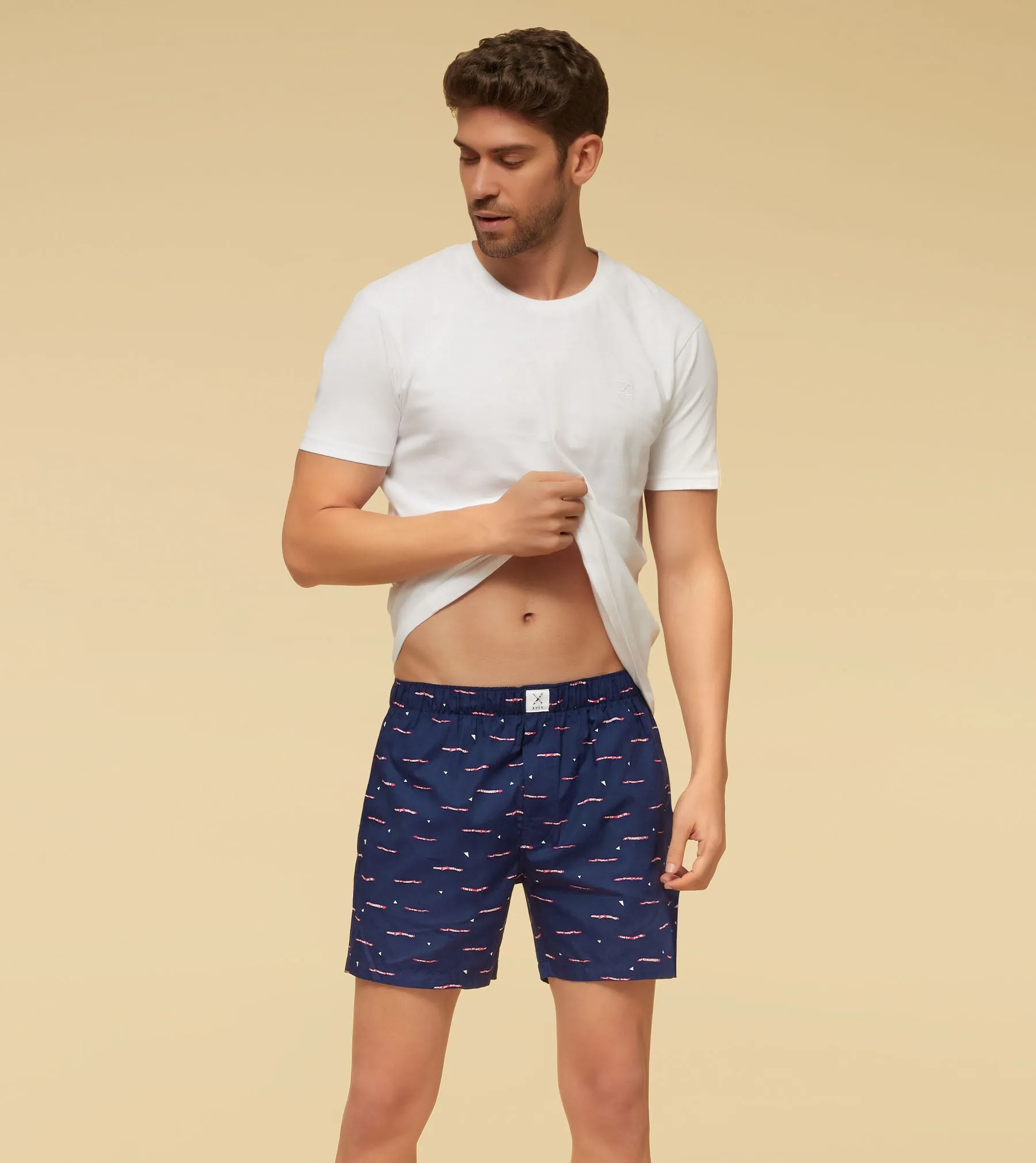 Savanna Cotton Boxers Driftwood Blue