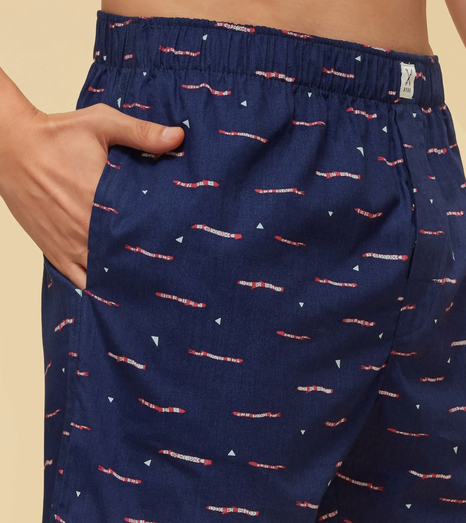 Savanna Cotton Boxers Driftwood Blue