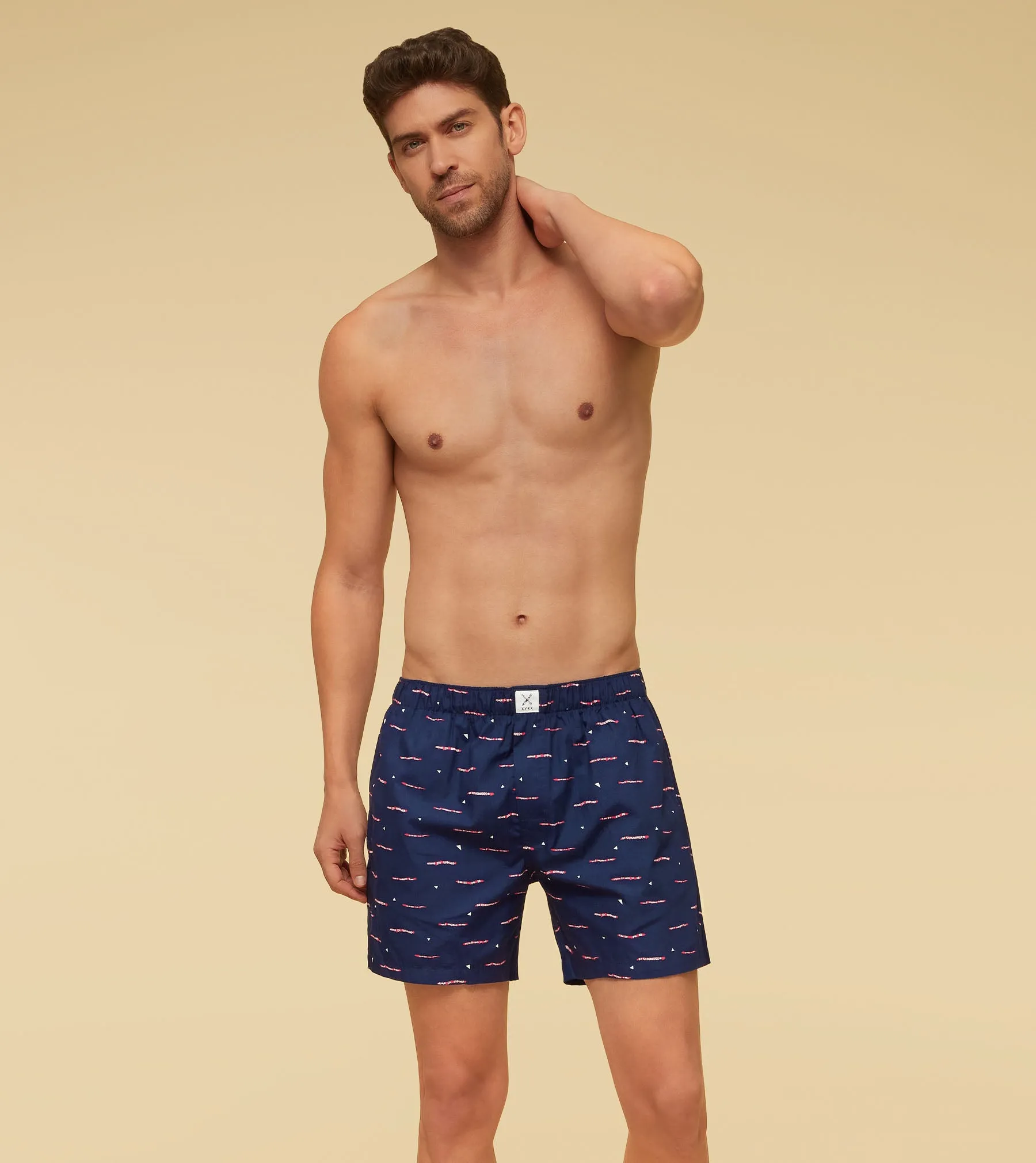 Savanna Cotton Boxers Driftwood Blue