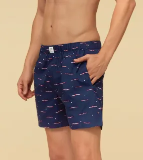 Savanna Cotton Boxers Driftwood Blue