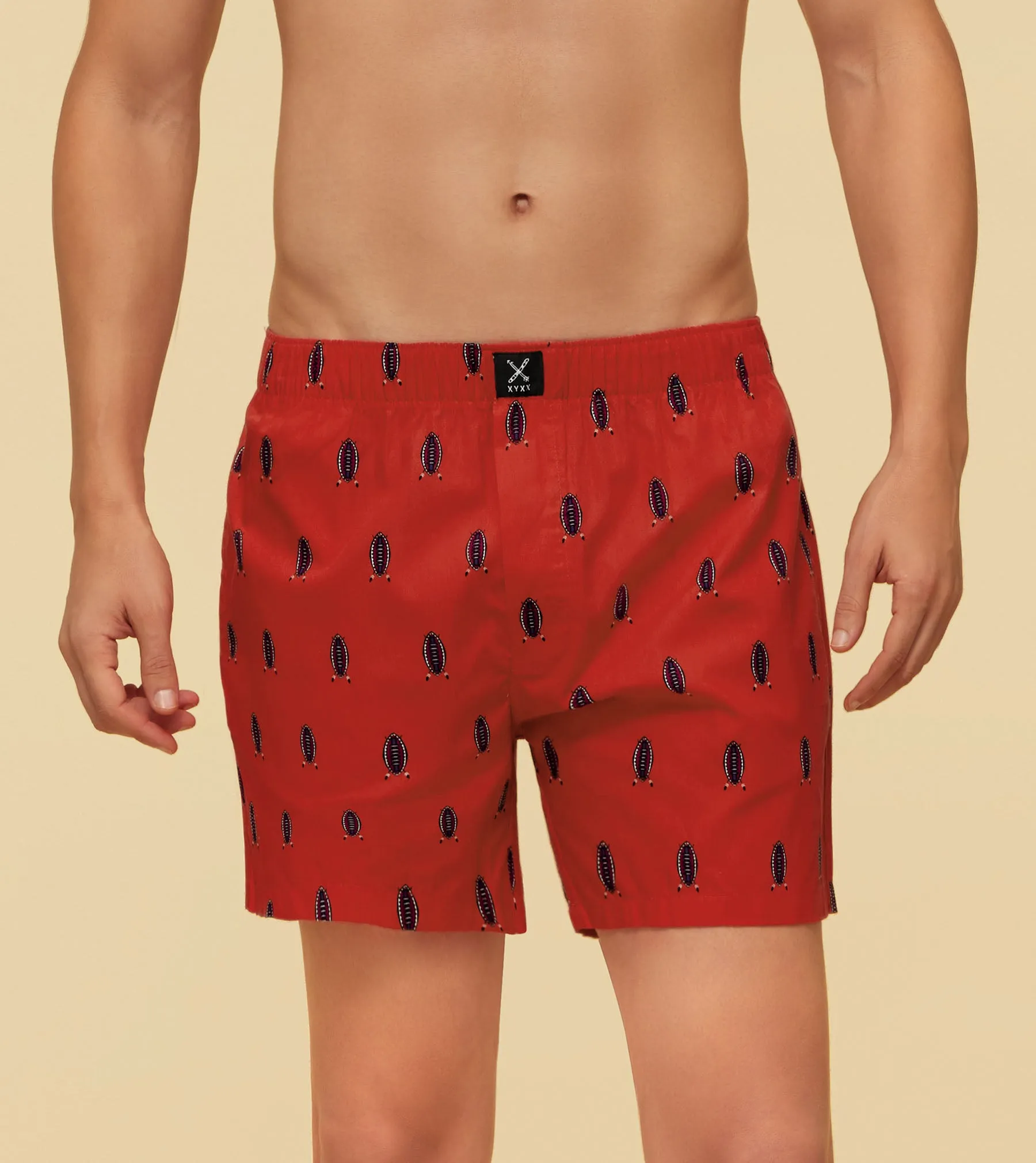 Savanna Cotton Boxers Shield Red