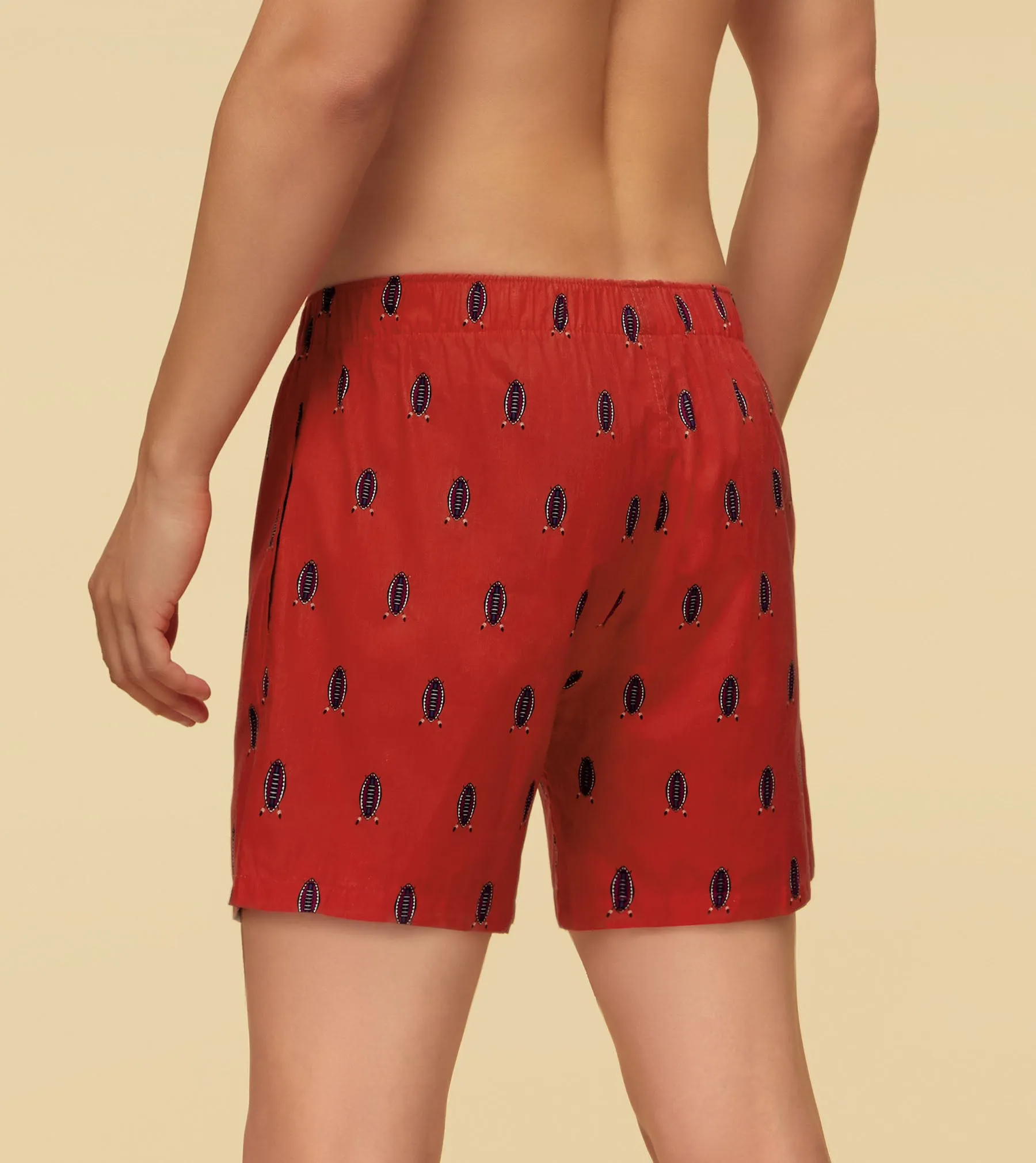 Savanna Cotton Boxers Shield Red