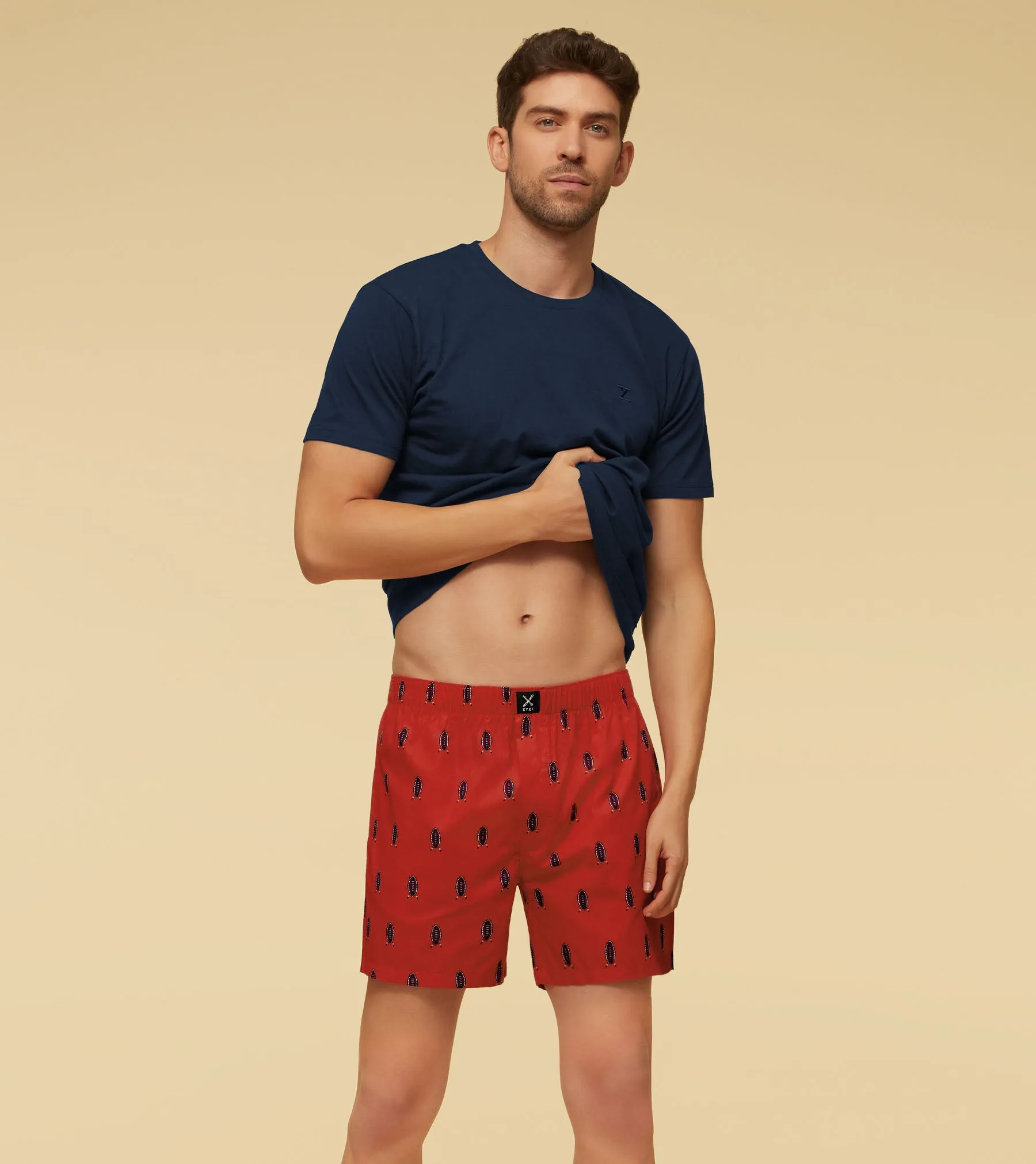 Savanna Cotton Boxers Shield Red