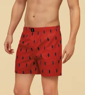 Savanna Cotton Boxers Shield Red