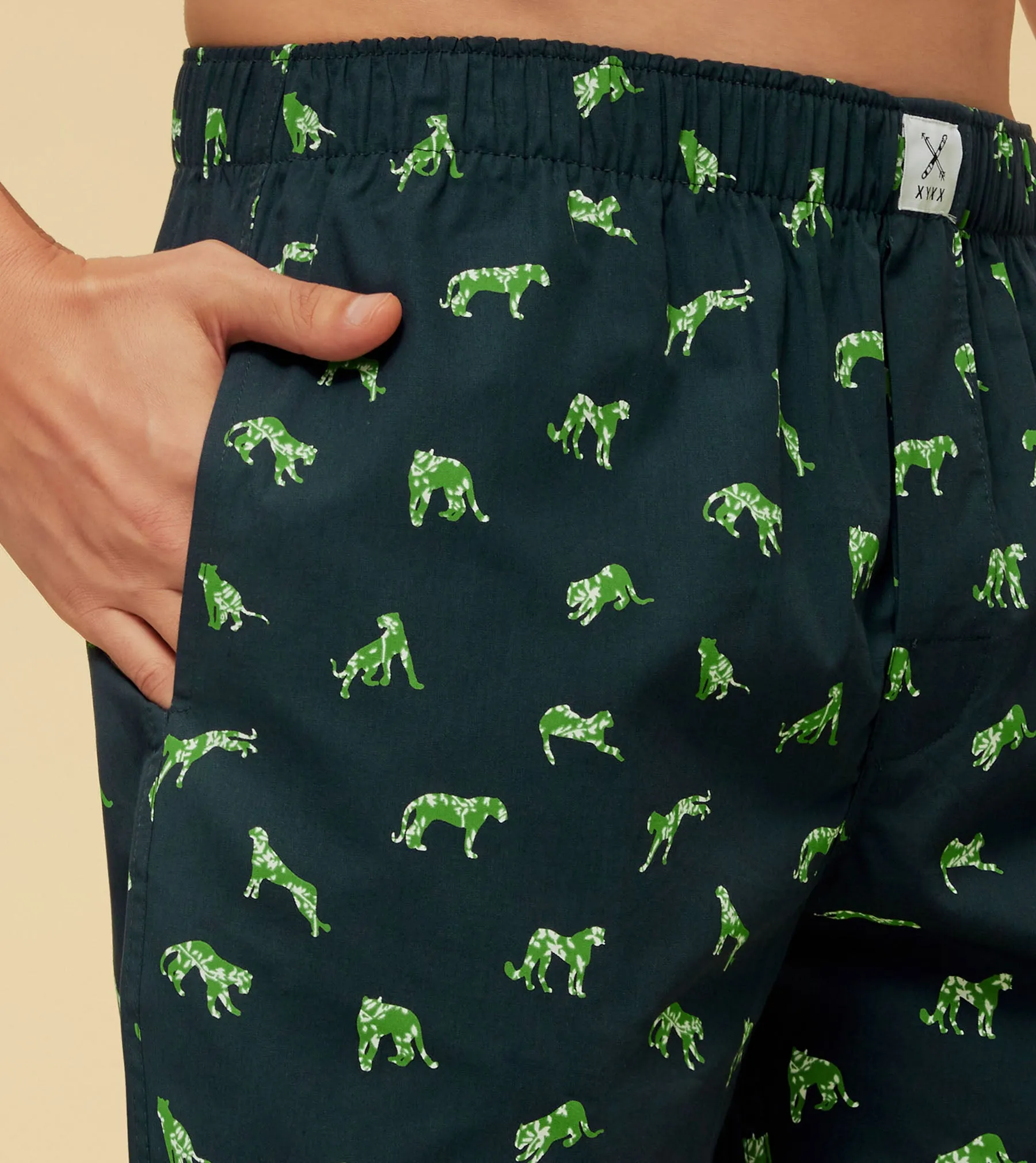 Savanna Cotton Boxers Wildcat Green