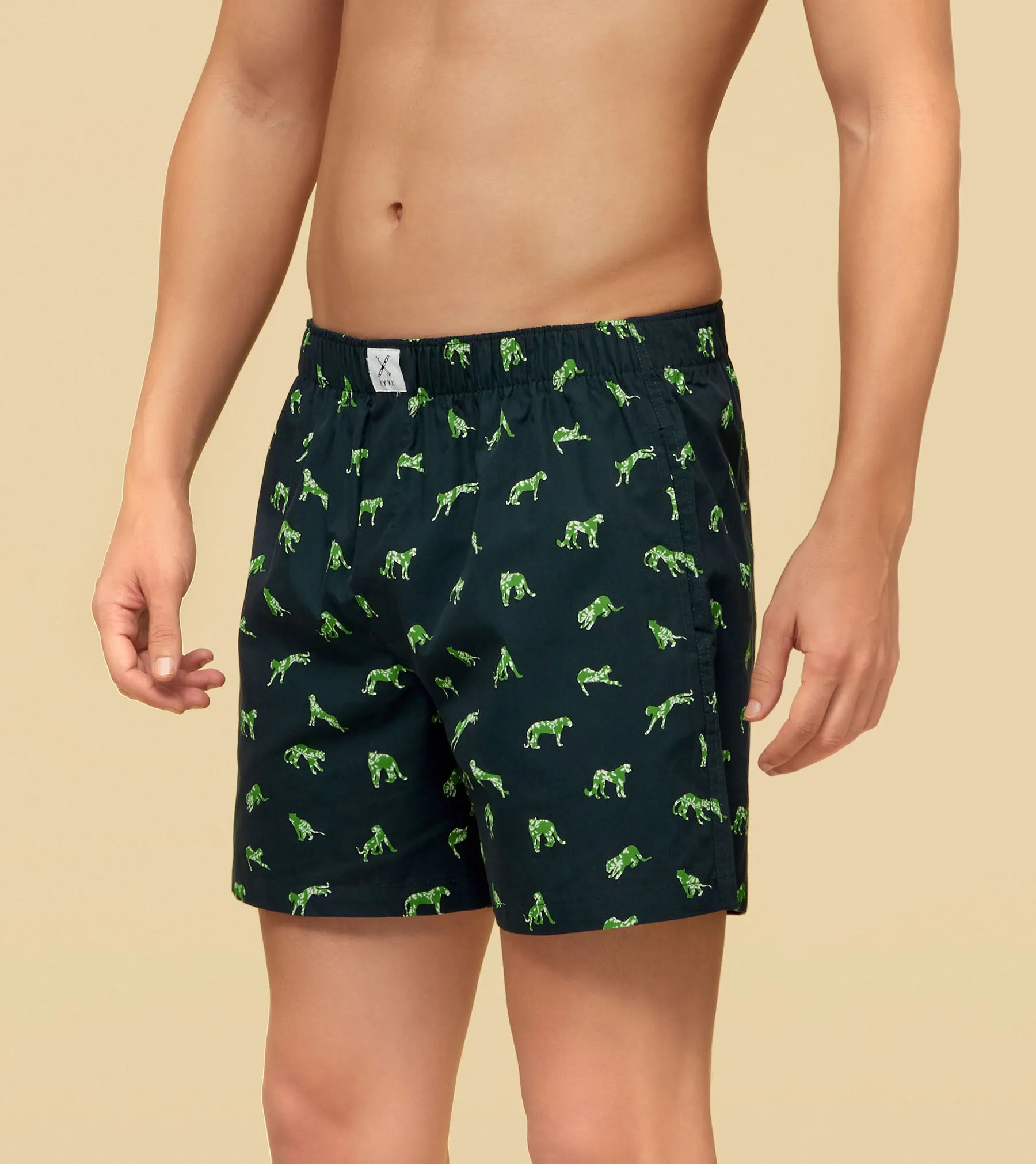 Savanna Cotton Boxers Wildcat Green