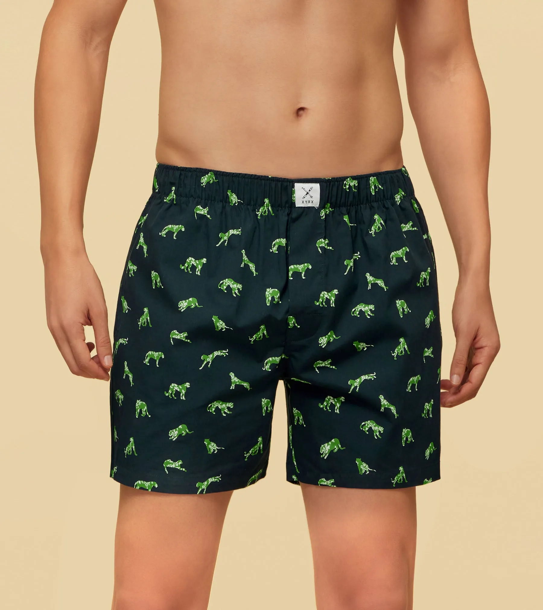 Savanna Cotton Boxers Wildcat Green