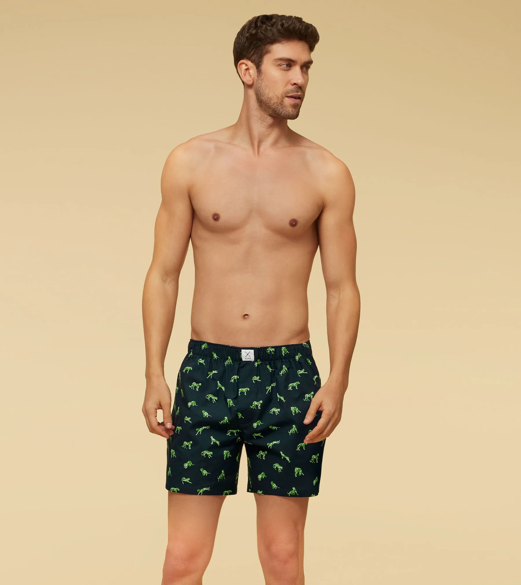 Savanna Cotton Boxers Wildcat Green