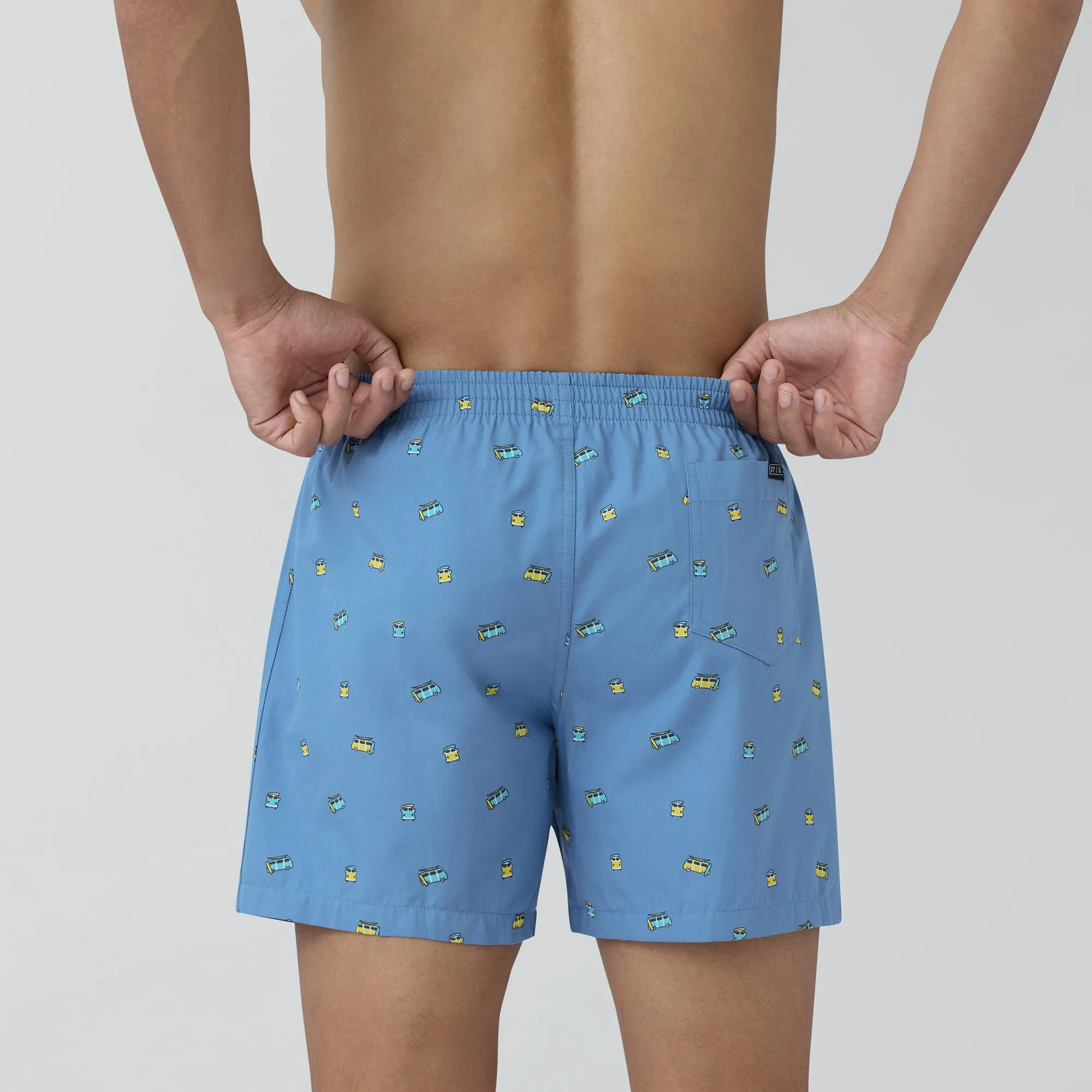 Splash Cotton Boxers - Bus Blue