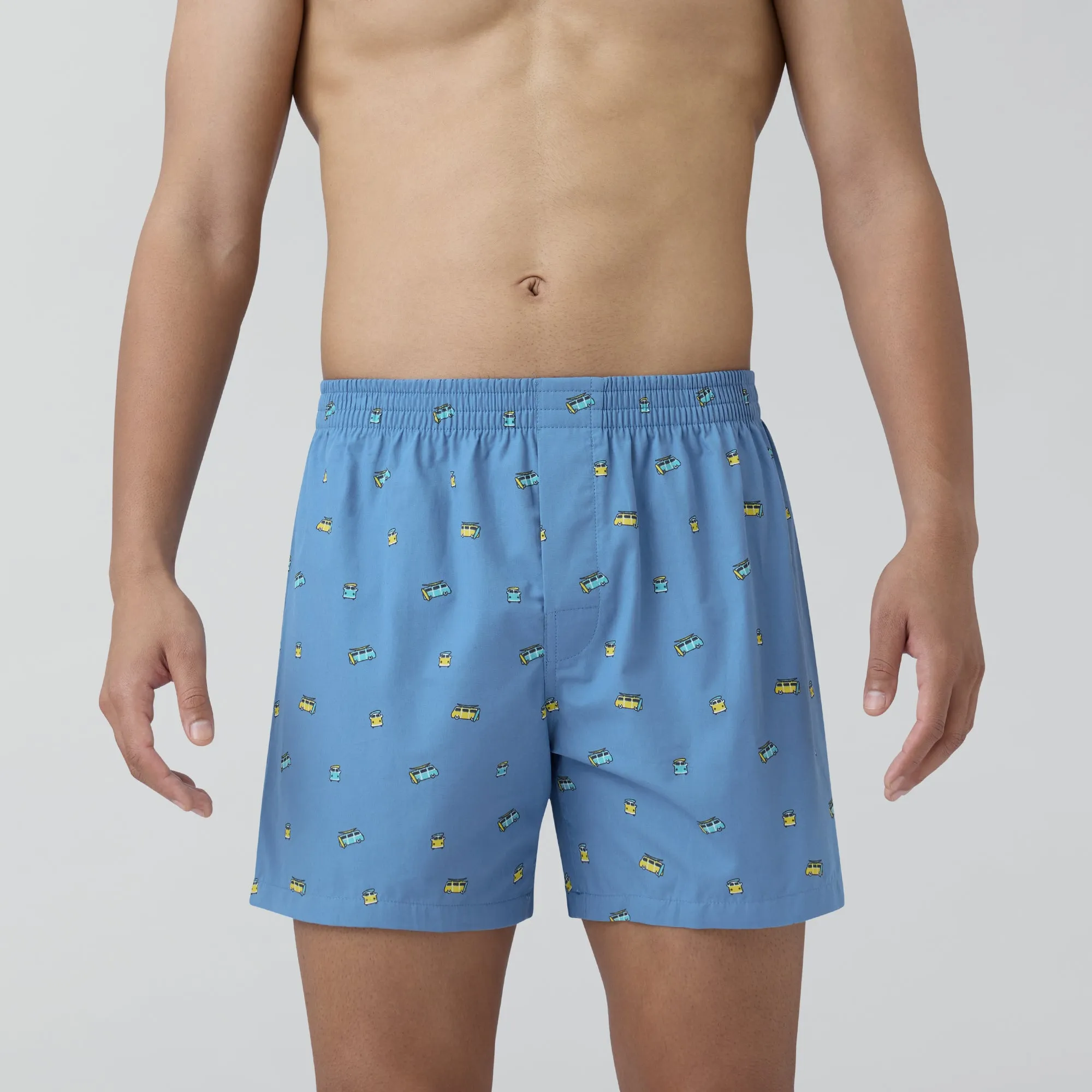 Splash Cotton Boxers - Bus Blue