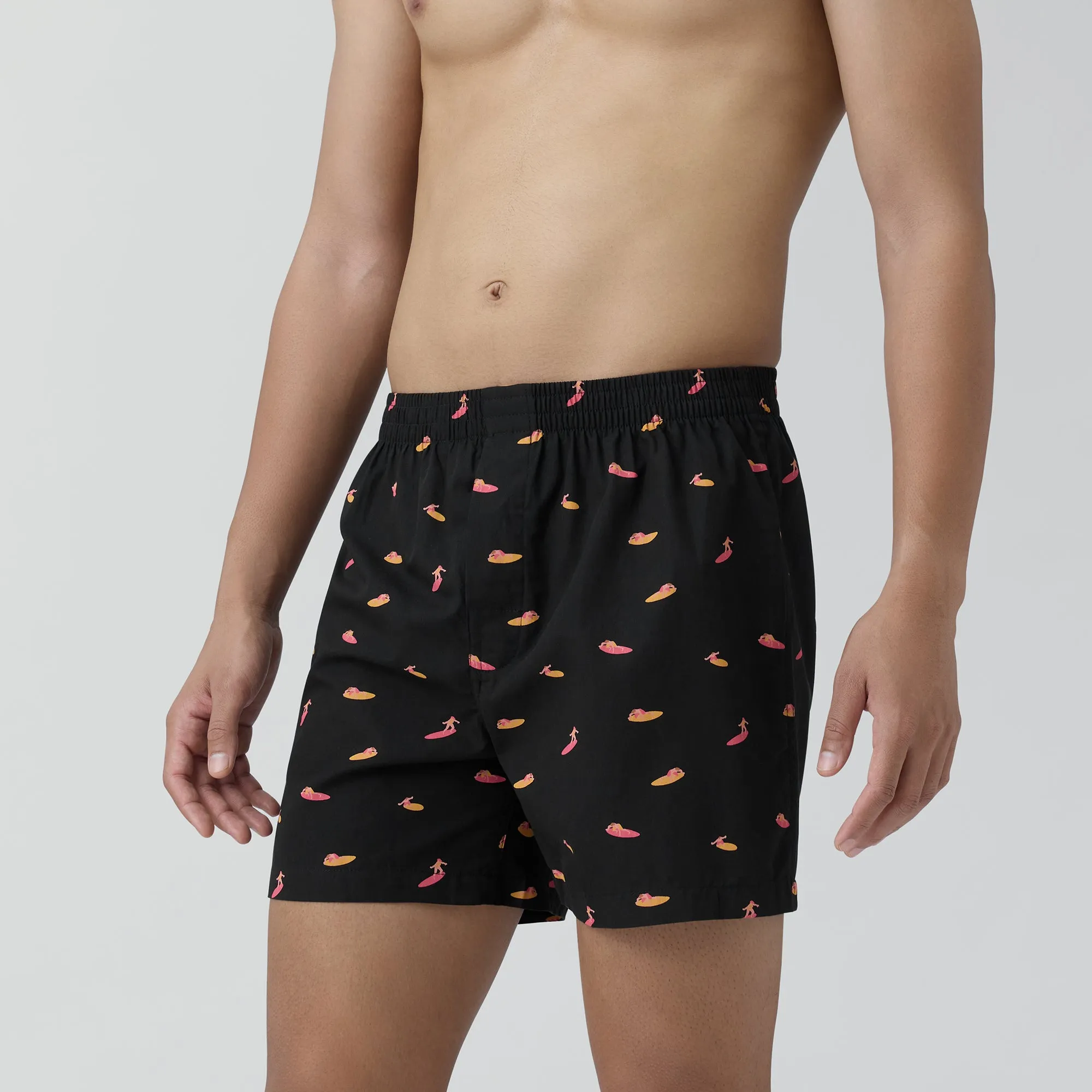 Splash Cotton Boxers - Surfer Black