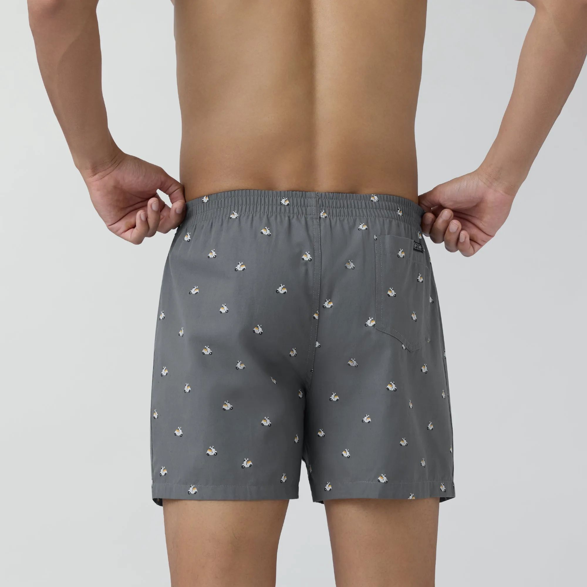 Splash Cotton Boxers - Vespa Grey