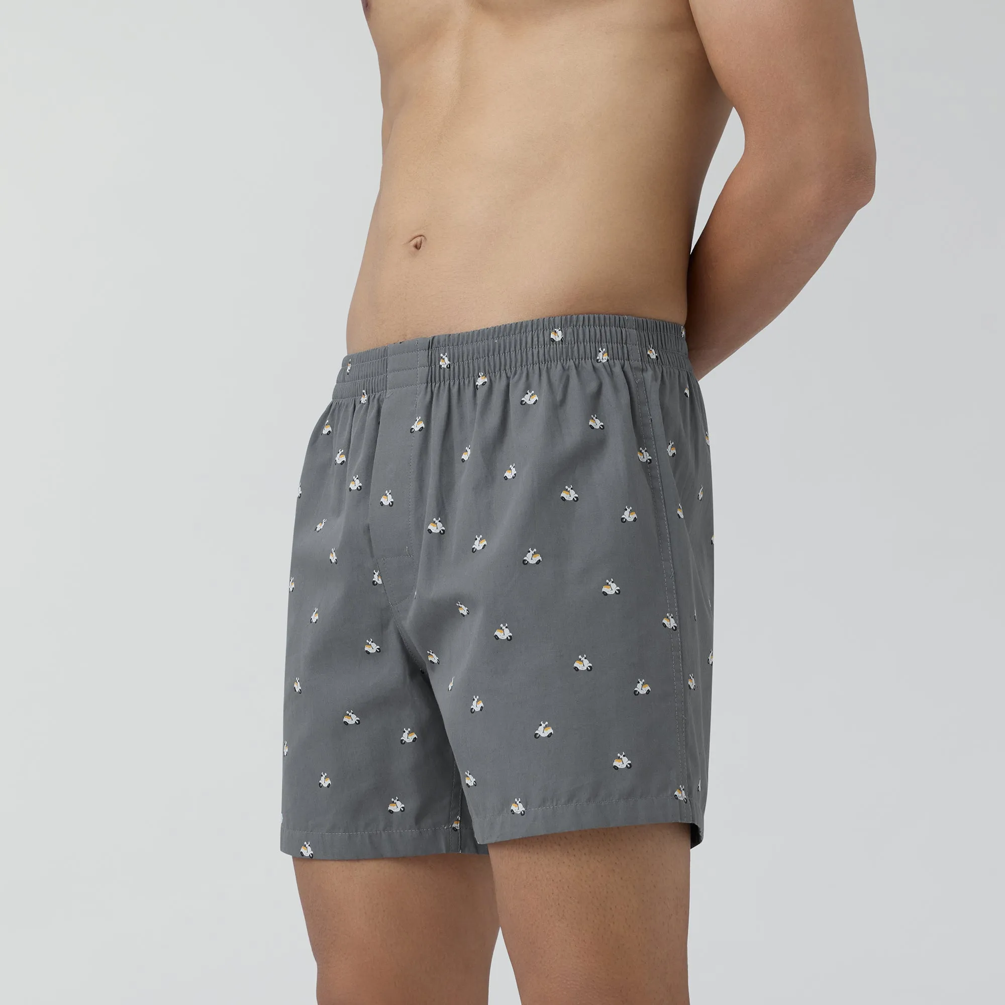 Splash Cotton Boxers - Vespa Grey