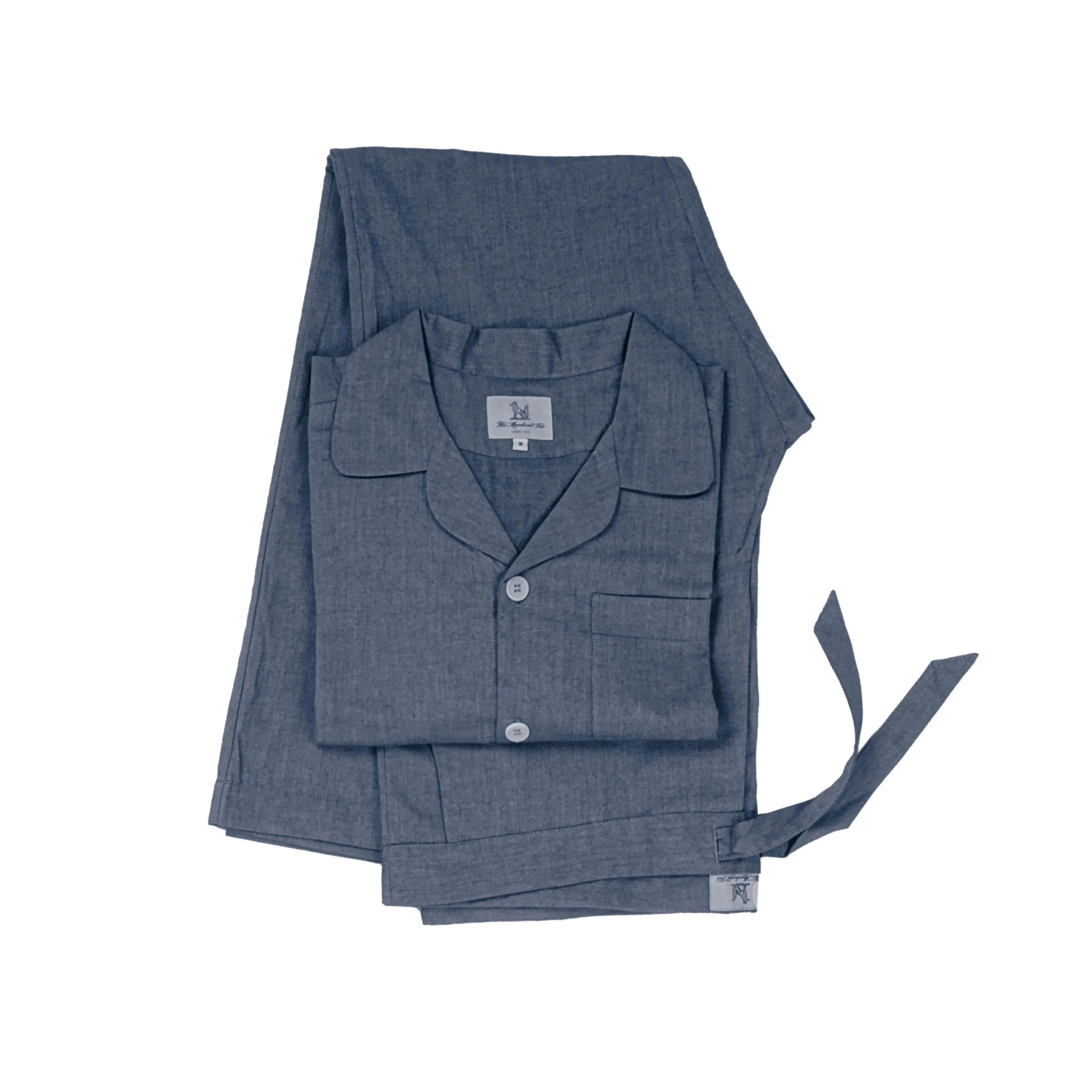 The Merchant Fox Pyjamas in Denim Blue