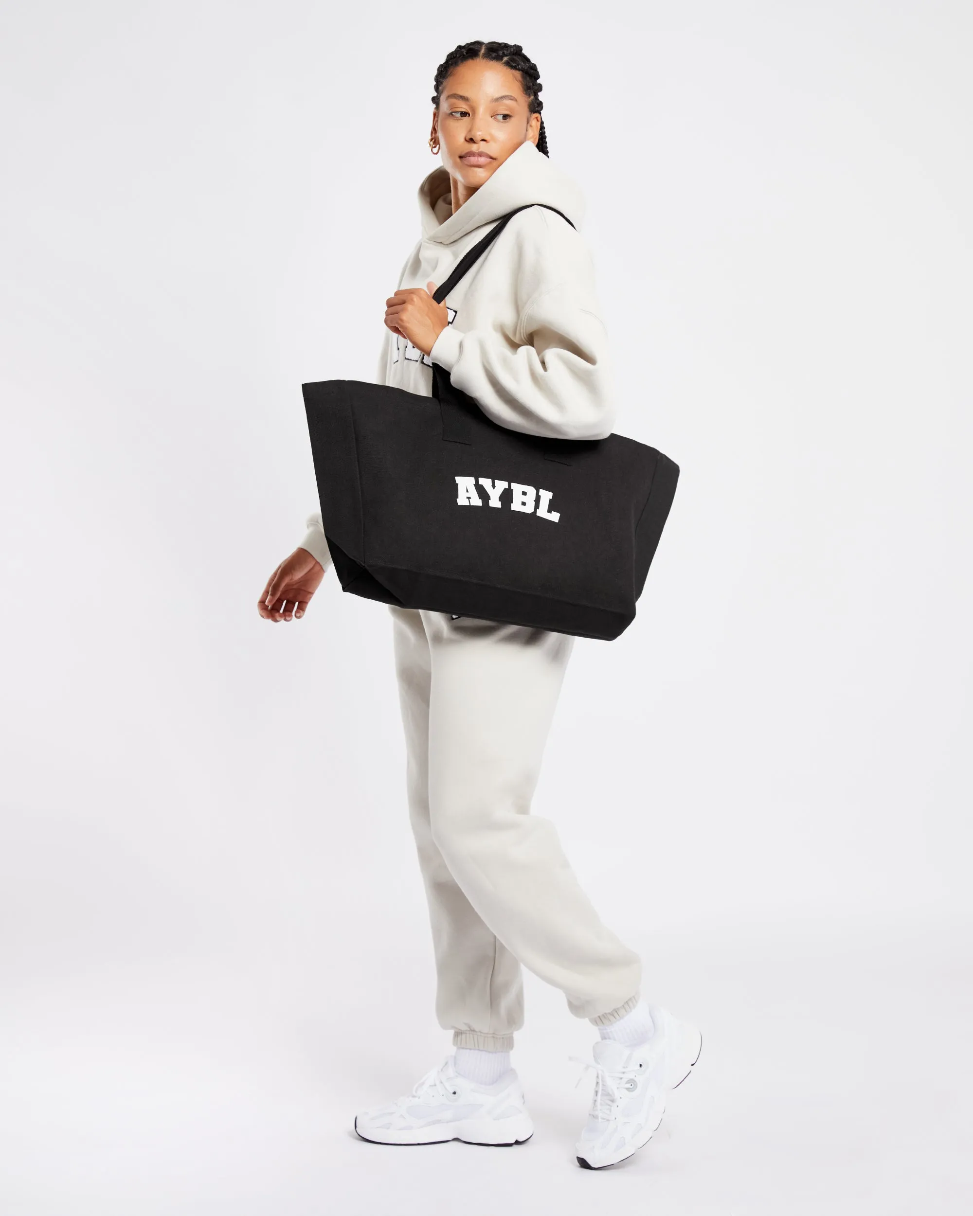 Varsity Tote Bag - Black