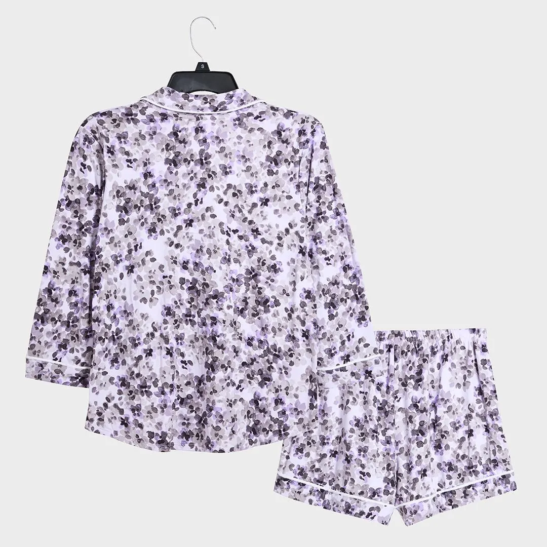 Vera Wang Purple Floral Pyjamas