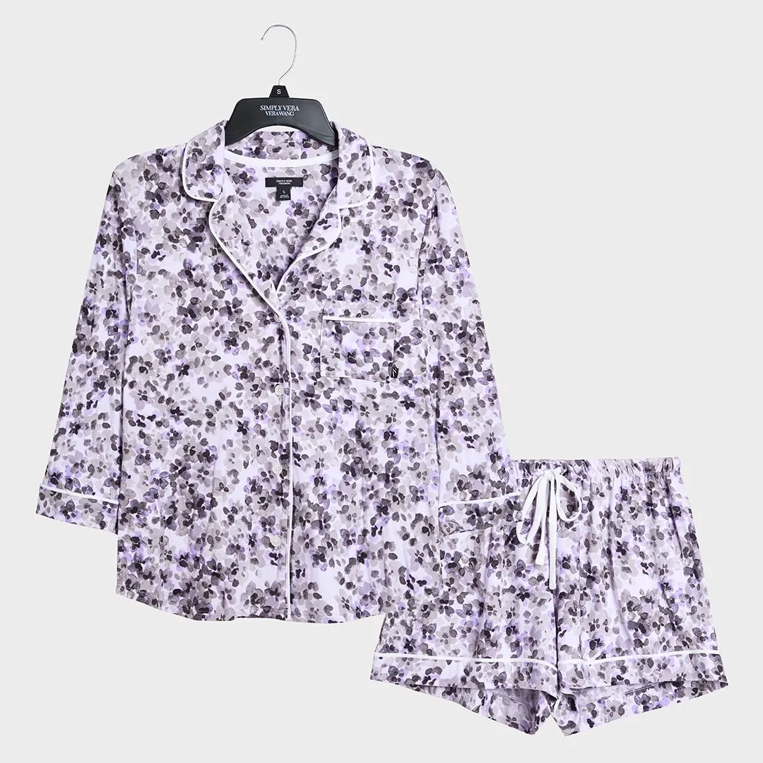 Vera Wang Purple Floral Pyjamas