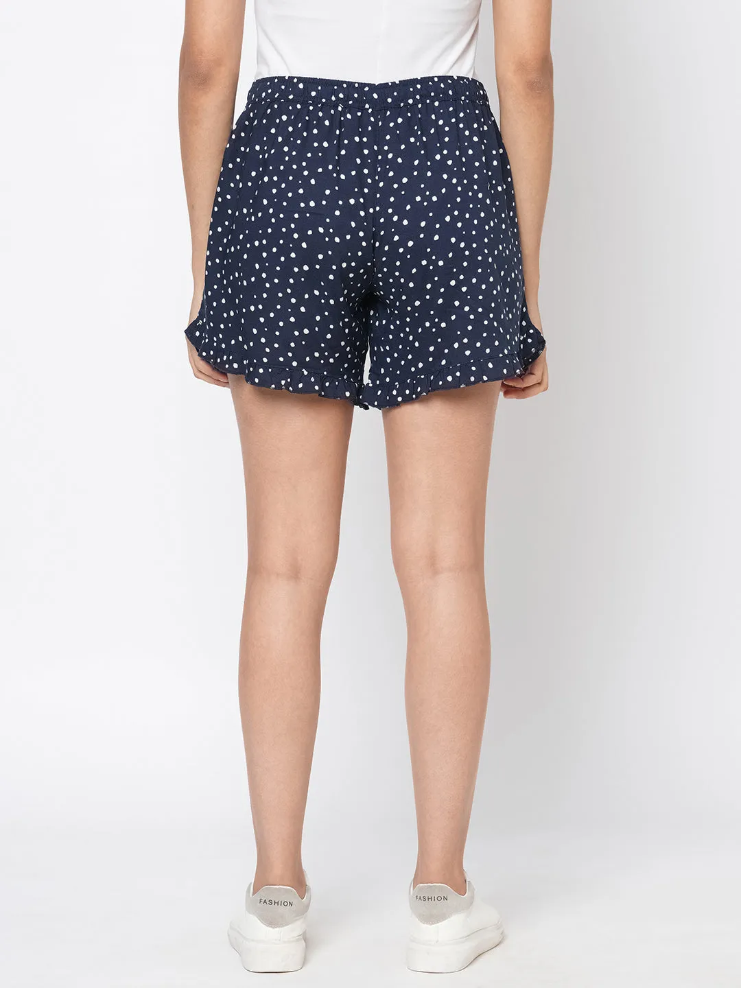 Women's Navy Viscose Regular Fit Boxers